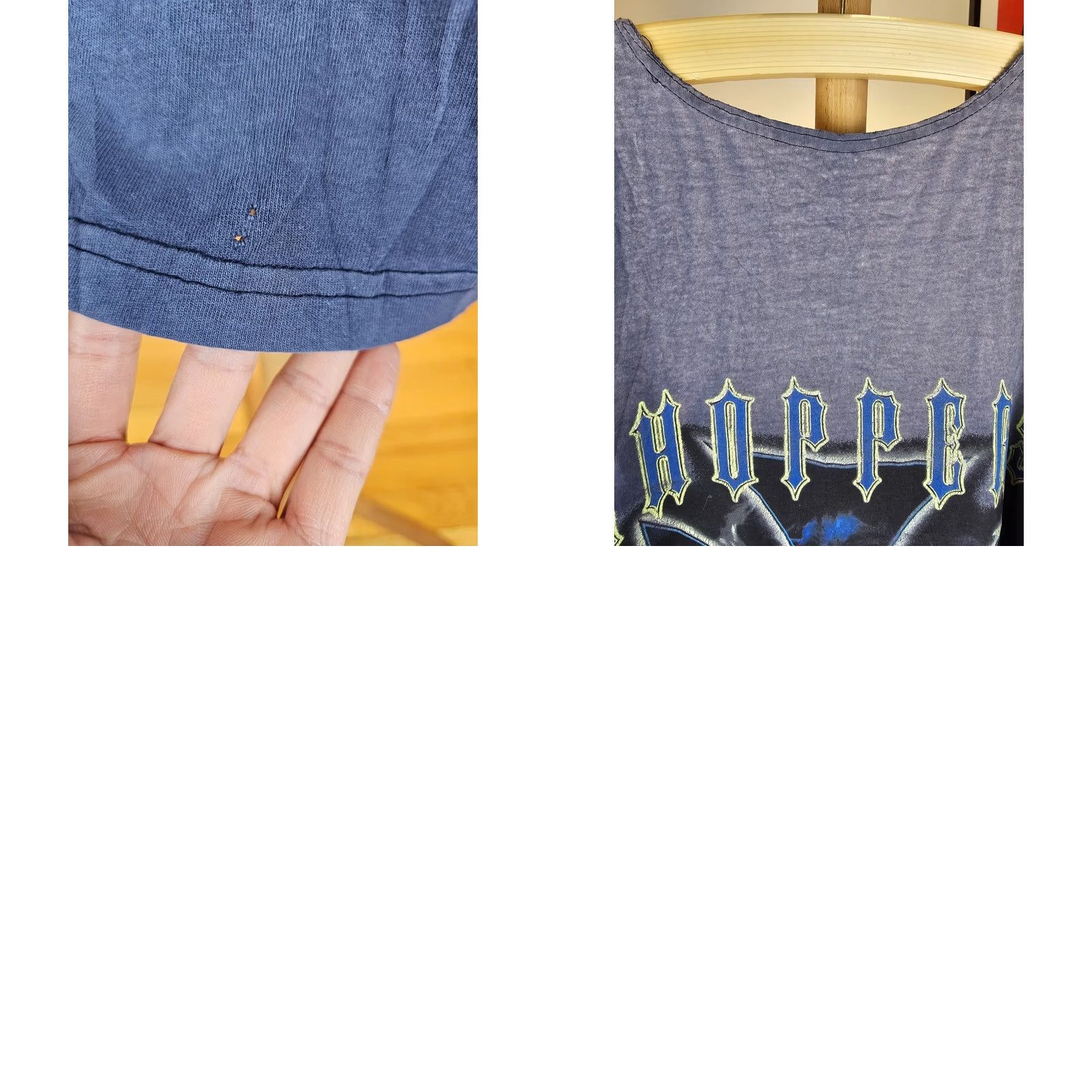 Vintage VINTAGE 90' CHOPPERS T-Shirt CAMOUFLAGE Blue M Mens Regular Cotton Pocket Distressed FADED TRASHED Gradient Size US M / EU 48-50 / 2 - 9 Thumbnail