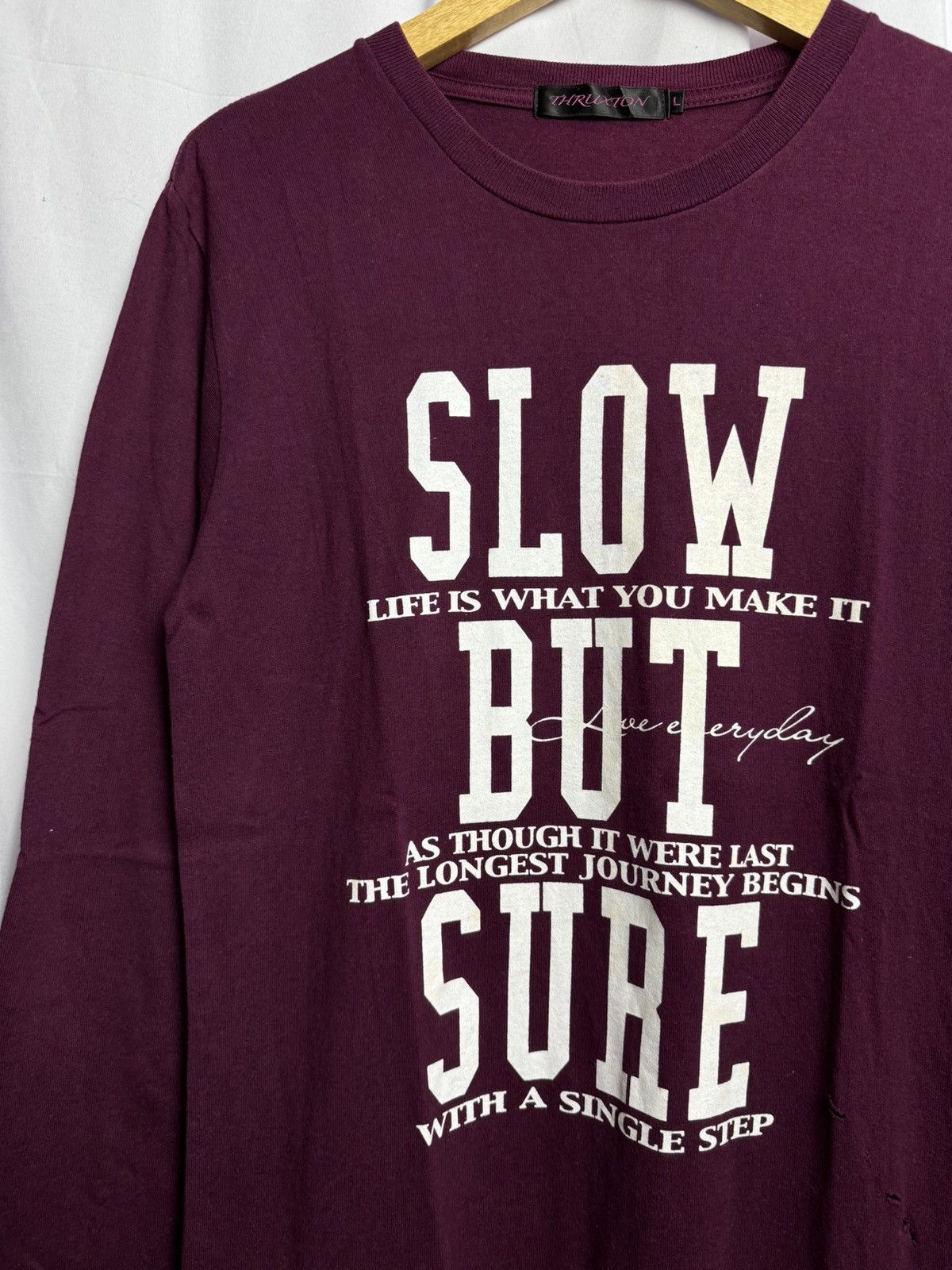 Hysteric Glamour × Japanese Brand × PPFM Thruxton "Slow But Sure" Poem Long Sleeve Size US M / EU 48-50 / 2 - 3 Thumbnail