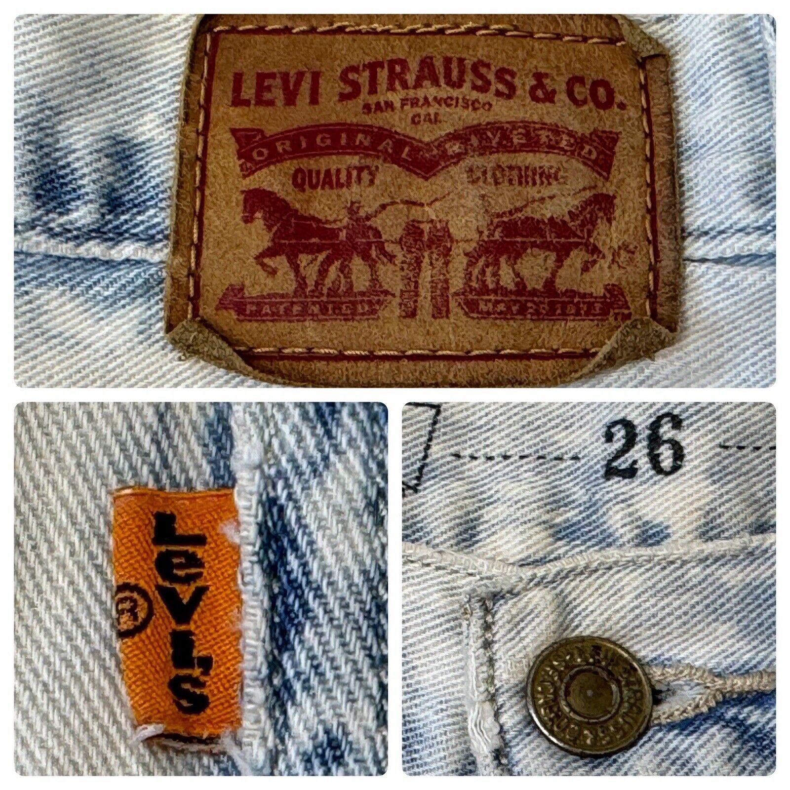 Levi's VINTAGE LEVIS Orange Tag Bikini Booty Cut Off Acid Shorts Size 26" / US 2 / IT 38 - 10 Thumbnail
