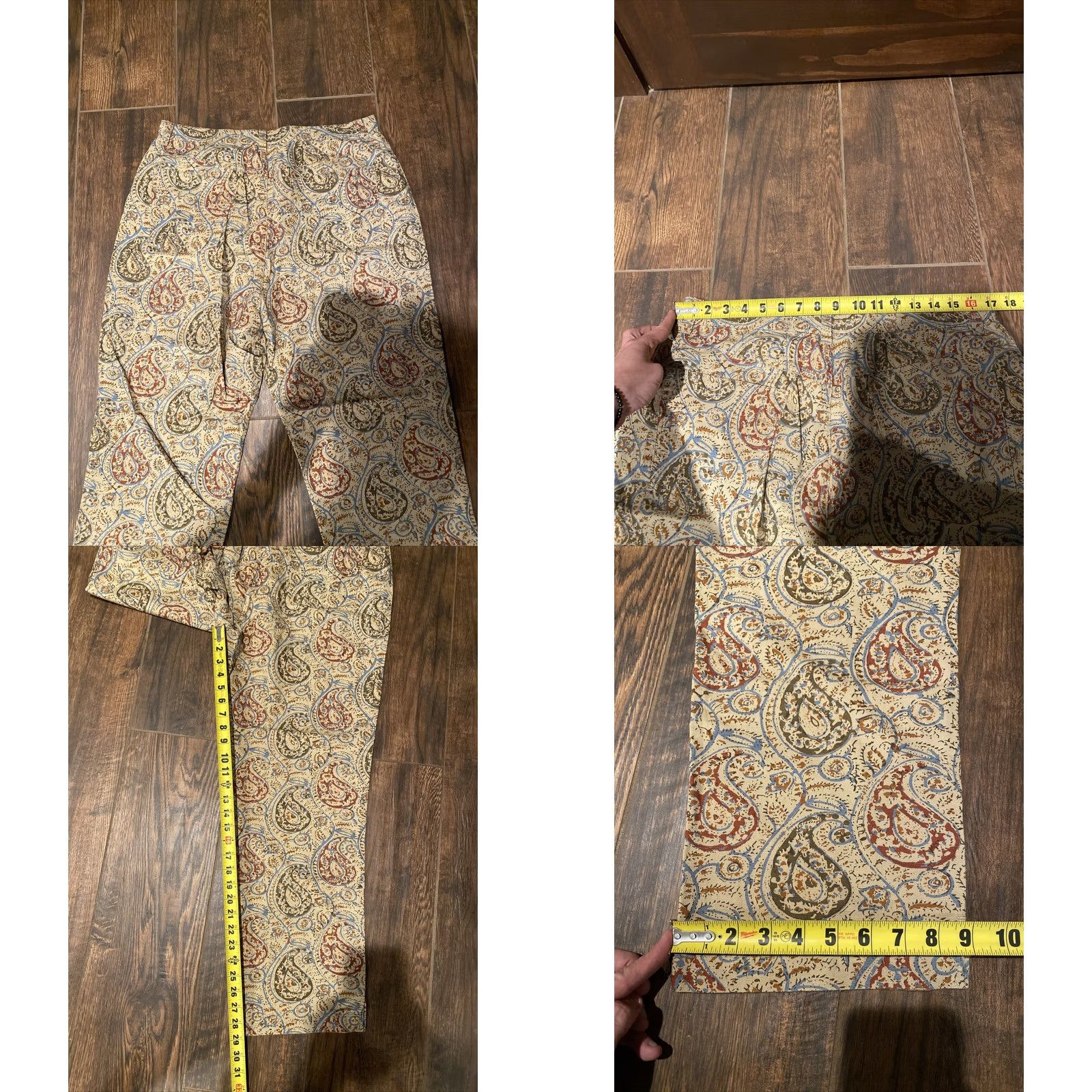 Ralph Lauren VINTAGE? No. NWT Lauren Ralph Lauren Pants Womens 14w Straight Leg Paisley Wearable Art Size 36" / US 14 / IT 50 - 8 Thumbnail