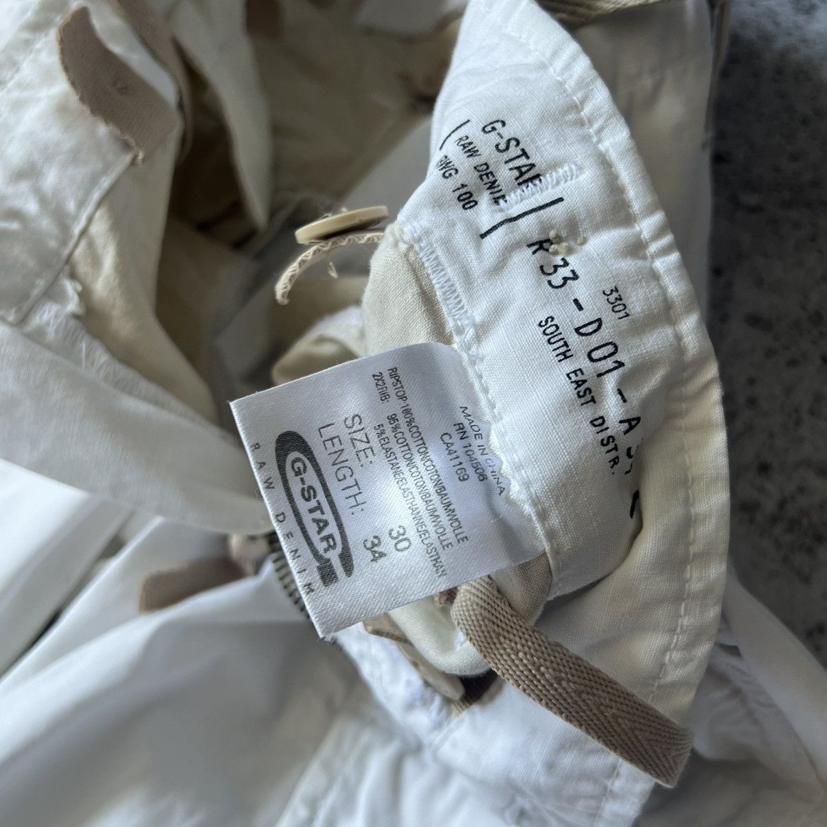 G-Star G-Star Raw Archival Cargo Pants White Utility 30/34 Size 30" / US 8 / IT 44 - 6 Thumbnail
