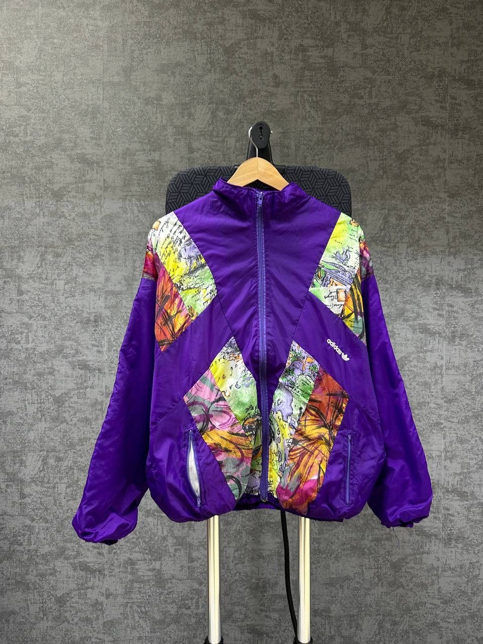 Adidas × Vintage Vintage Adidas Nylon Violet W.Germany Jacket Size US M / EU 48-50 / 2 - 2 Thumbnail