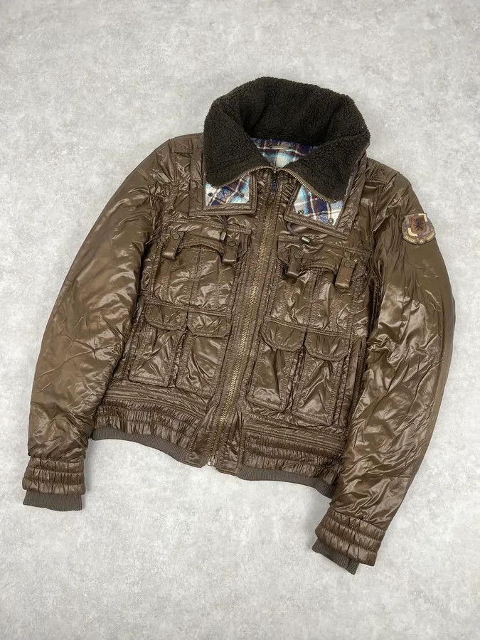 Dolce & Gabbana 2000s Dolce & Gabbana Multi Pockets Cargo Brown Puffer Jacket Size US M / EU 48-50 / 2 - 5 Thumbnail