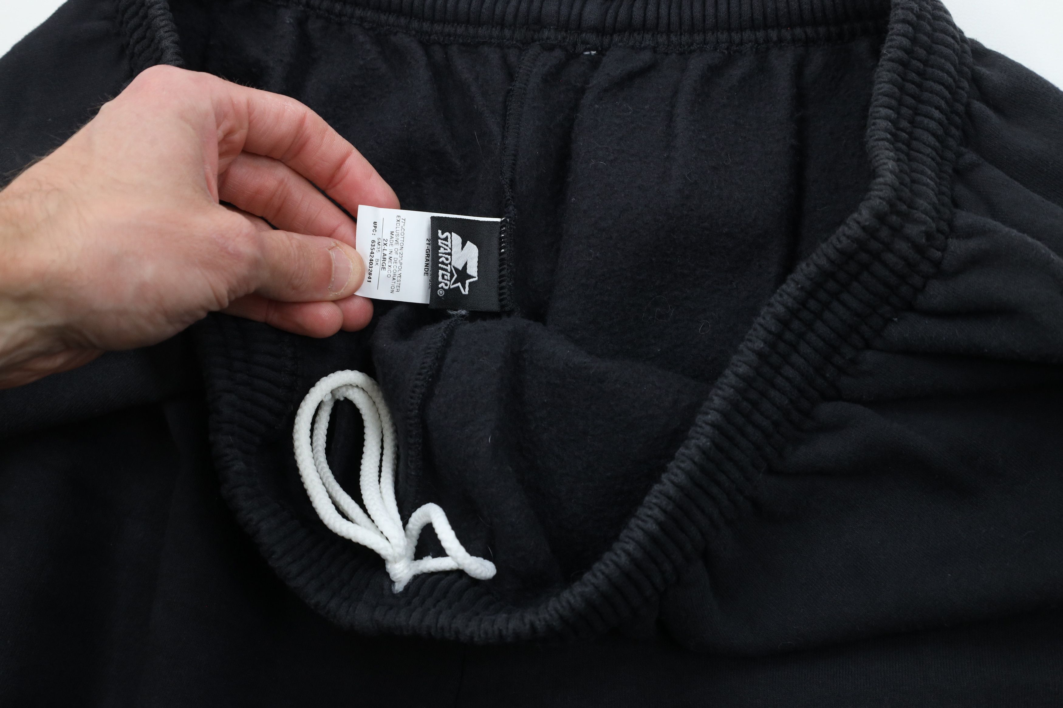 Vintage 90s Starter Cuffed Sweatpants Joggers Black