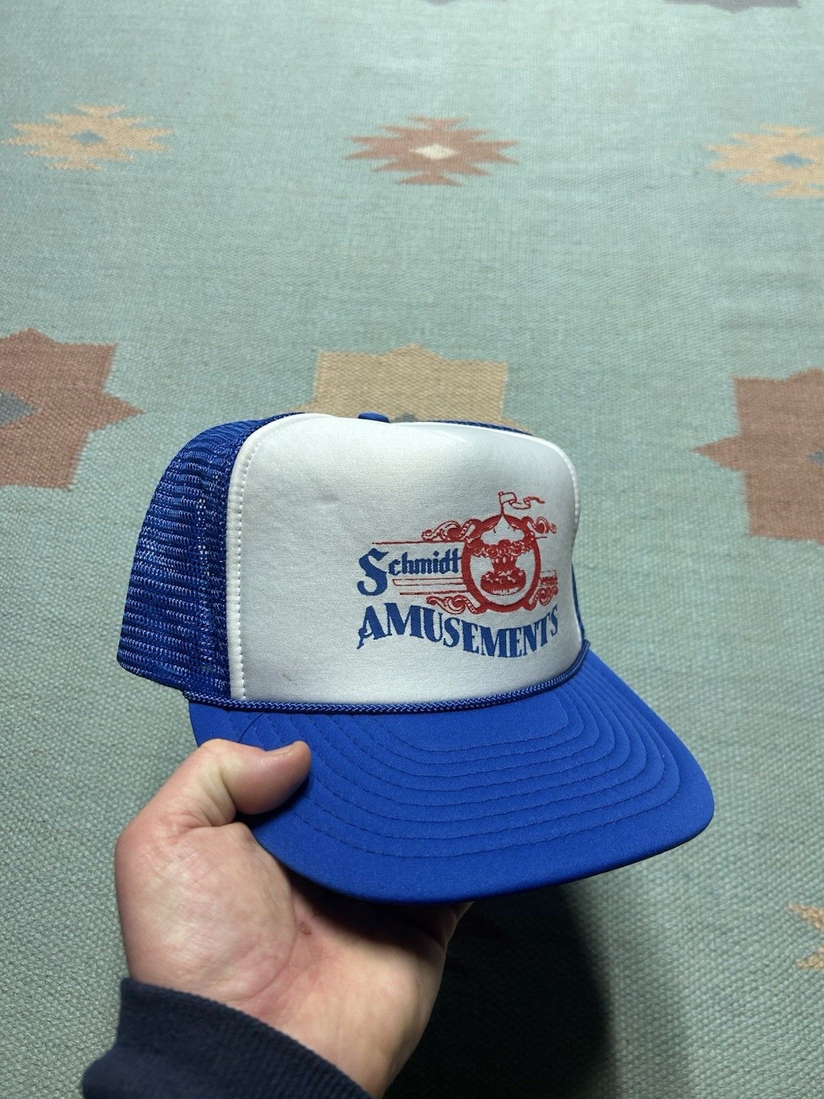 Vintage Vtg trucker hat Schmidt amusements carnival park Michigan Size ONE SIZE - 1 Thumbnail