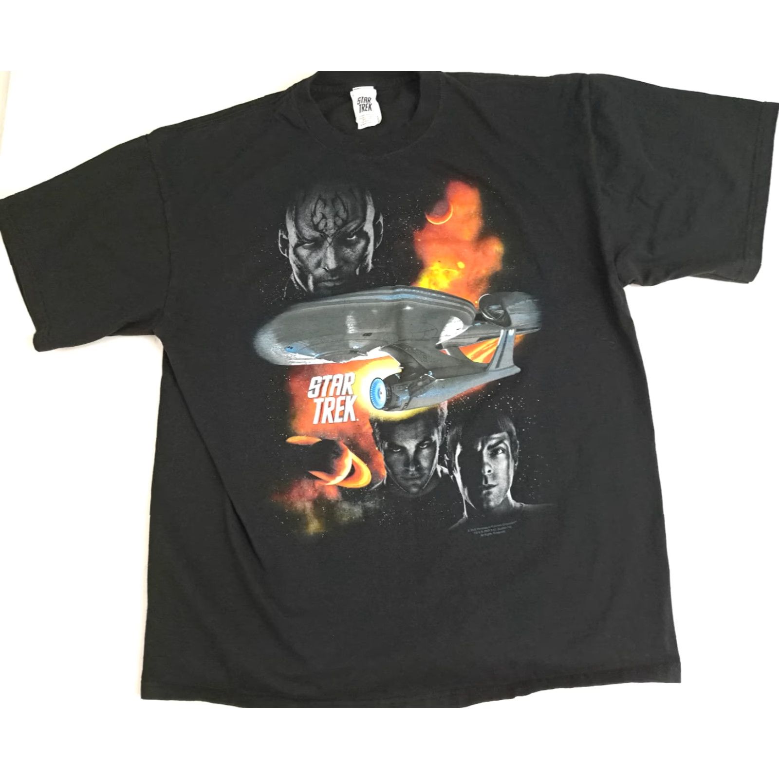 Vintage VINTAGE Star Trek T-Shirt XL Black Graphic Print Spock Movie 2009 Unisex Adults Short Sleeve Boys/Mens Womens Size US XL / EU 56 / 4 - 3 Thumbnail