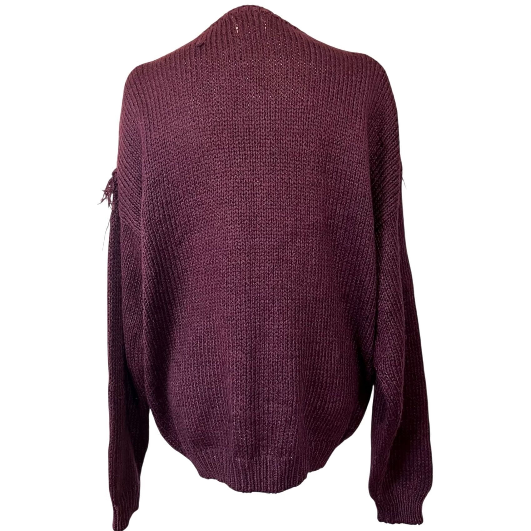 Vintage VINTAGE Center Aisle Women’s Sweater Turtleneck Knit Fringe Purple XL Pullover Knit Long Sleeve Shoulder Pads Size XL / US 12-14 / IT 48-50 - 5 Thumbnail