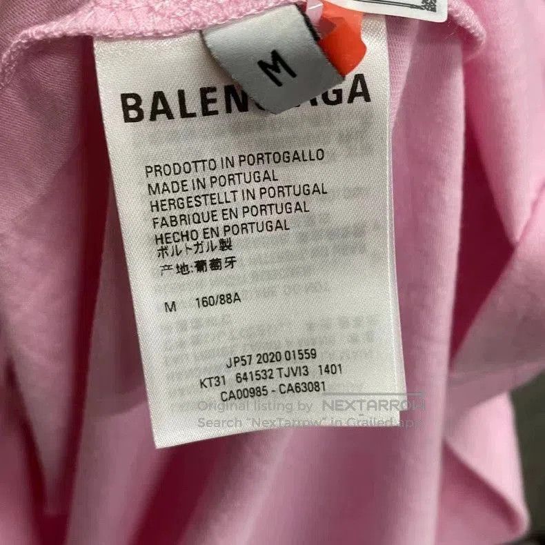 Balenciaga Balenciaga Pink Logo Print Short Sleeve. Size US M / EU 48-50 / 2 - 5 Thumbnail