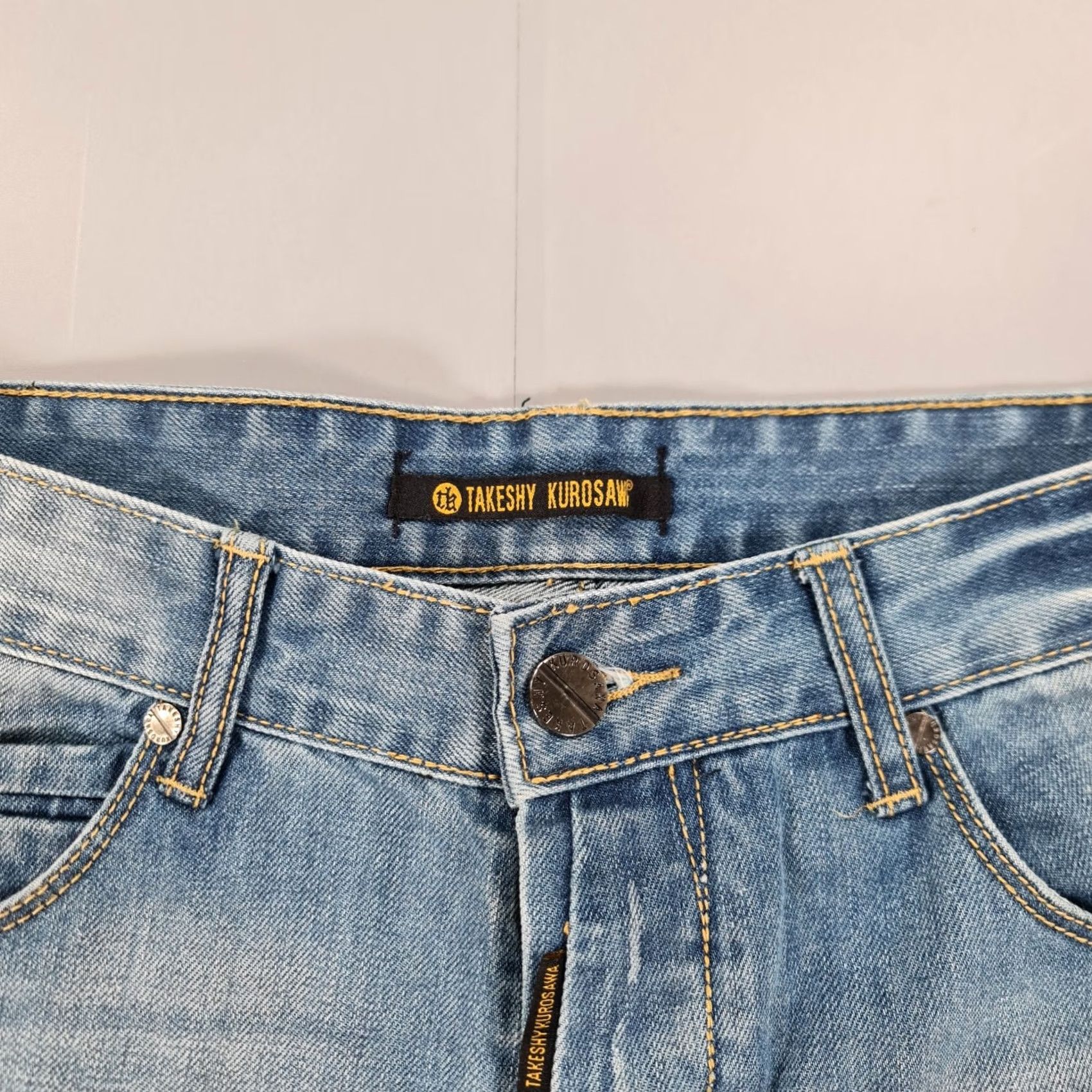 Takeshy Kurosawa Takeshy Kurosawa Jeans Blue W31 L30 Straight Hip Hop Distressed Denim Jeans Mens Regular Size US 31 - 3 Thumbnail