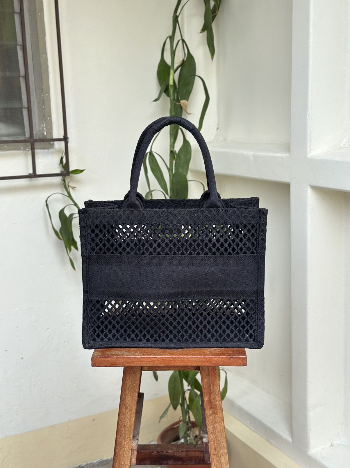 Dior Christian Dior mesh black tote bag Size ONE SIZE - 4 Thumbnail