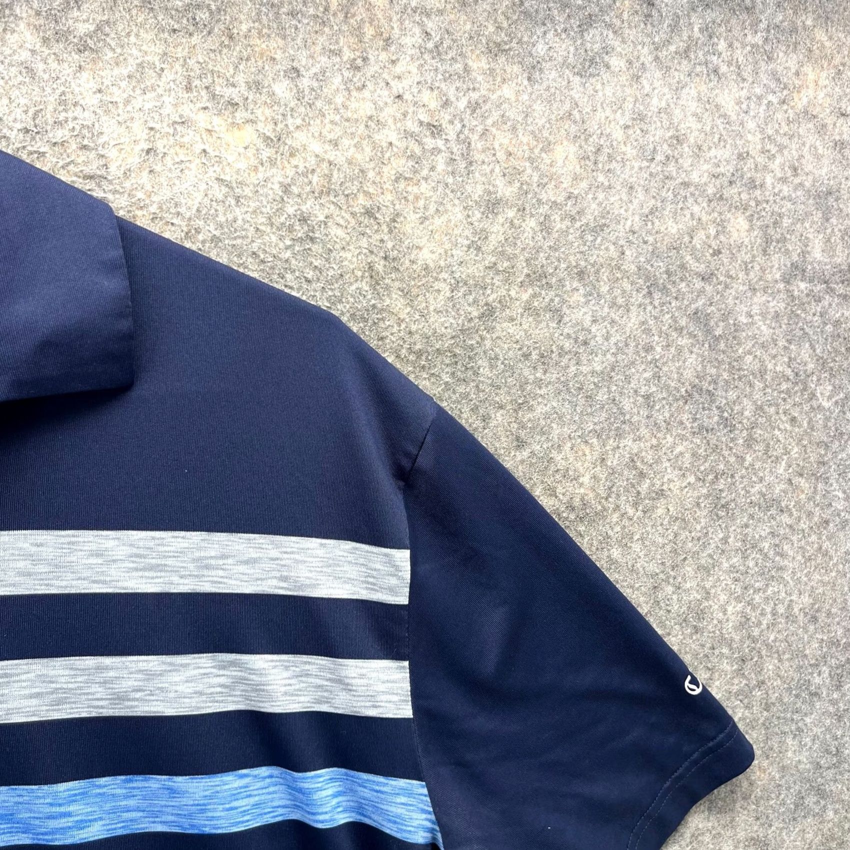Callaway VINTAGE Callaway Polo Shirt Men Large Blue Opti Dri Polyester Striped Golf Shirt Mens Regular Short Sleeve Polo 48 in Chest Size US L / EU 52-54 / 3 - 6 Thumbnail