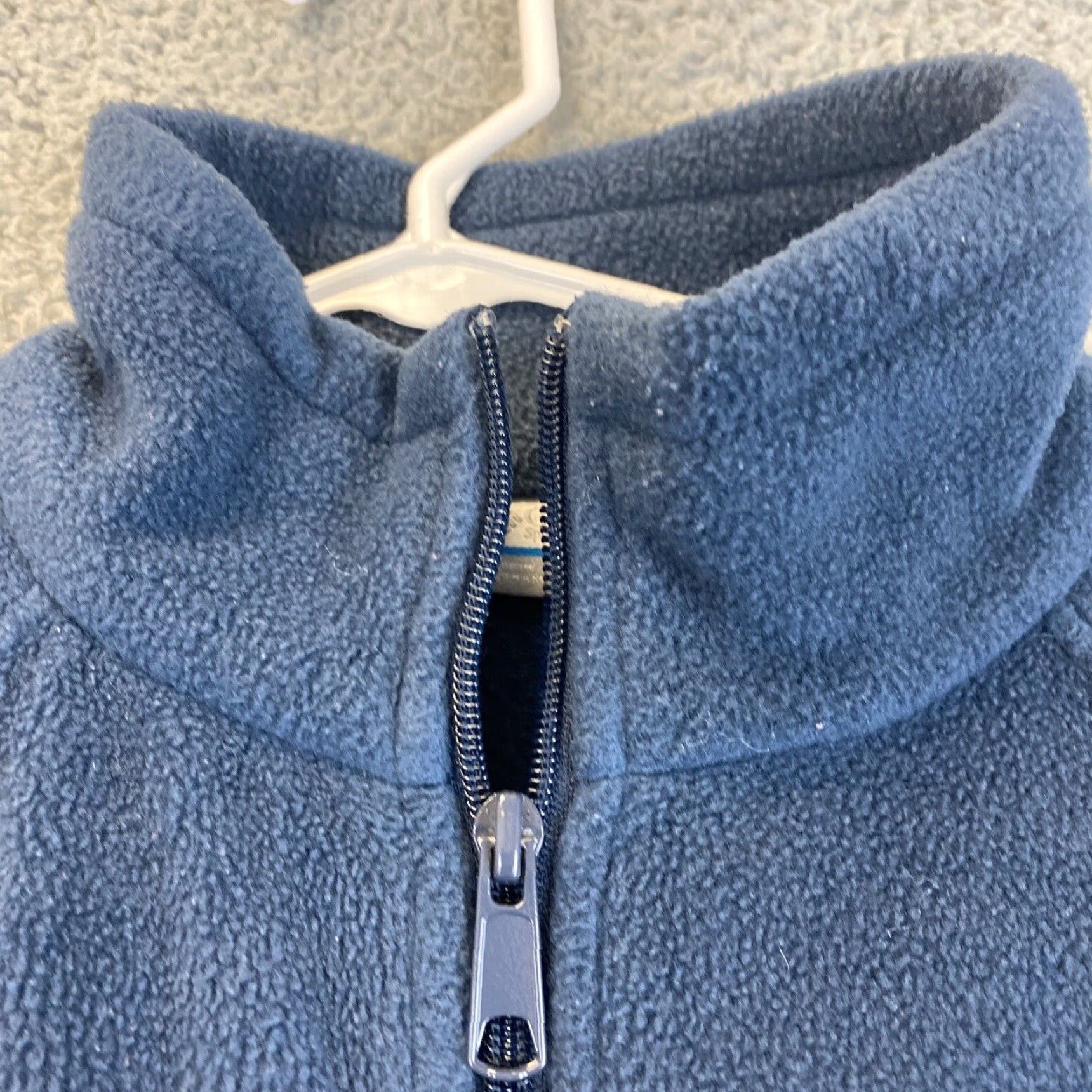 Vintage Columbia Indigo Blue Fleece Full Zip Mock Neck Jacket Size Medium /70-6 Size M / US 6-8 / IT 42-44 - 3 Thumbnail