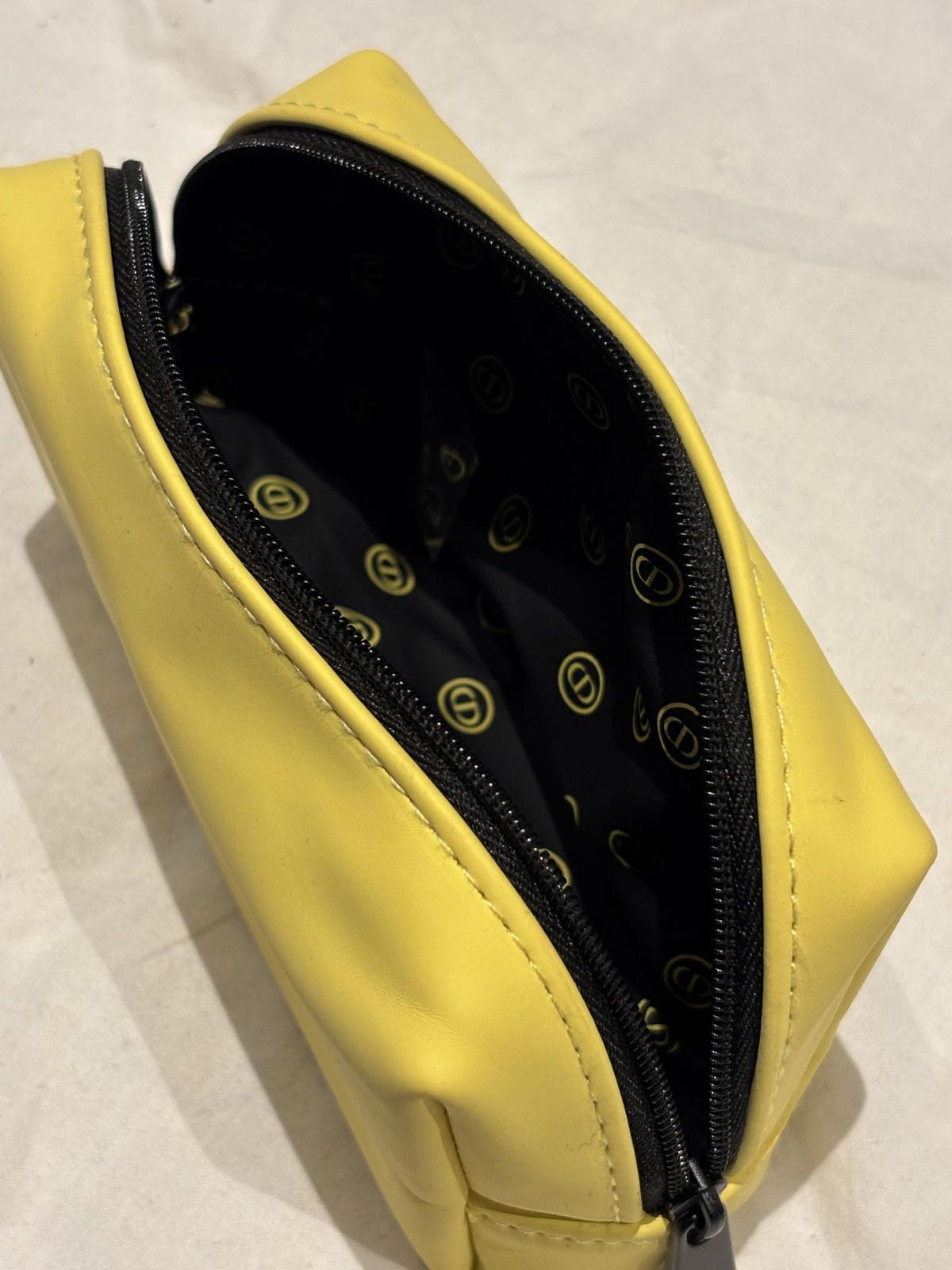 Dior Dior - Yellow Small Cosmetic Pouch with Black Zipper Size ONE SIZE - 5 Thumbnail