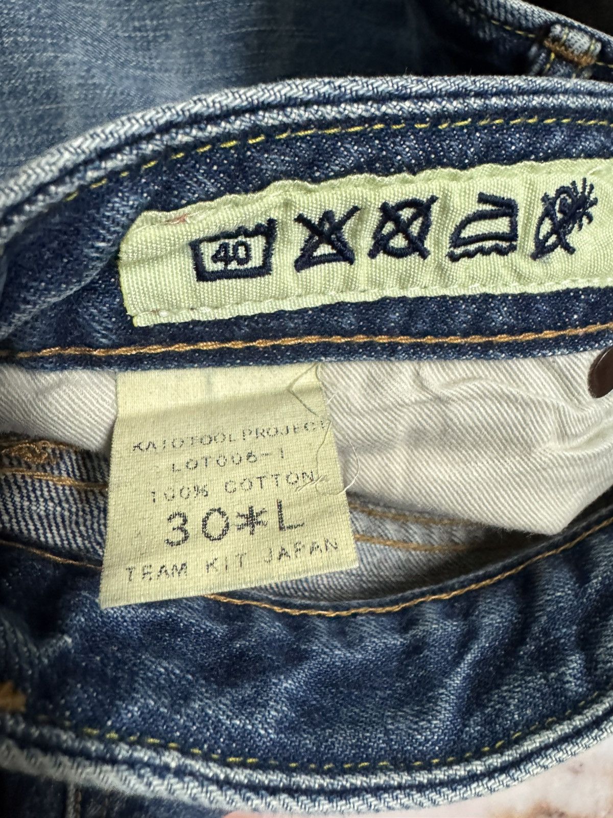 Japanese Brand 💥MADE IN JAPAN💥KALOTOOL PROJECT SELVEDGE REDLINE MUDWASH Size US 28 / EU 44 - 7 Thumbnail