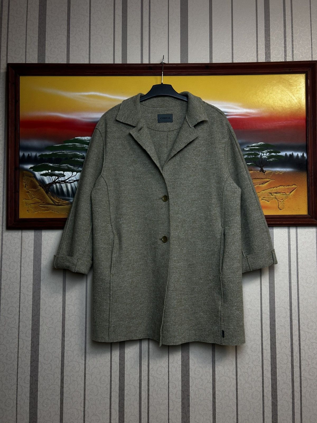 OSKA OSKA Coat Boiled Wool with Pockets Size 1 Heather Size M / US 6-8 / IT 42-44 - 3 Thumbnail