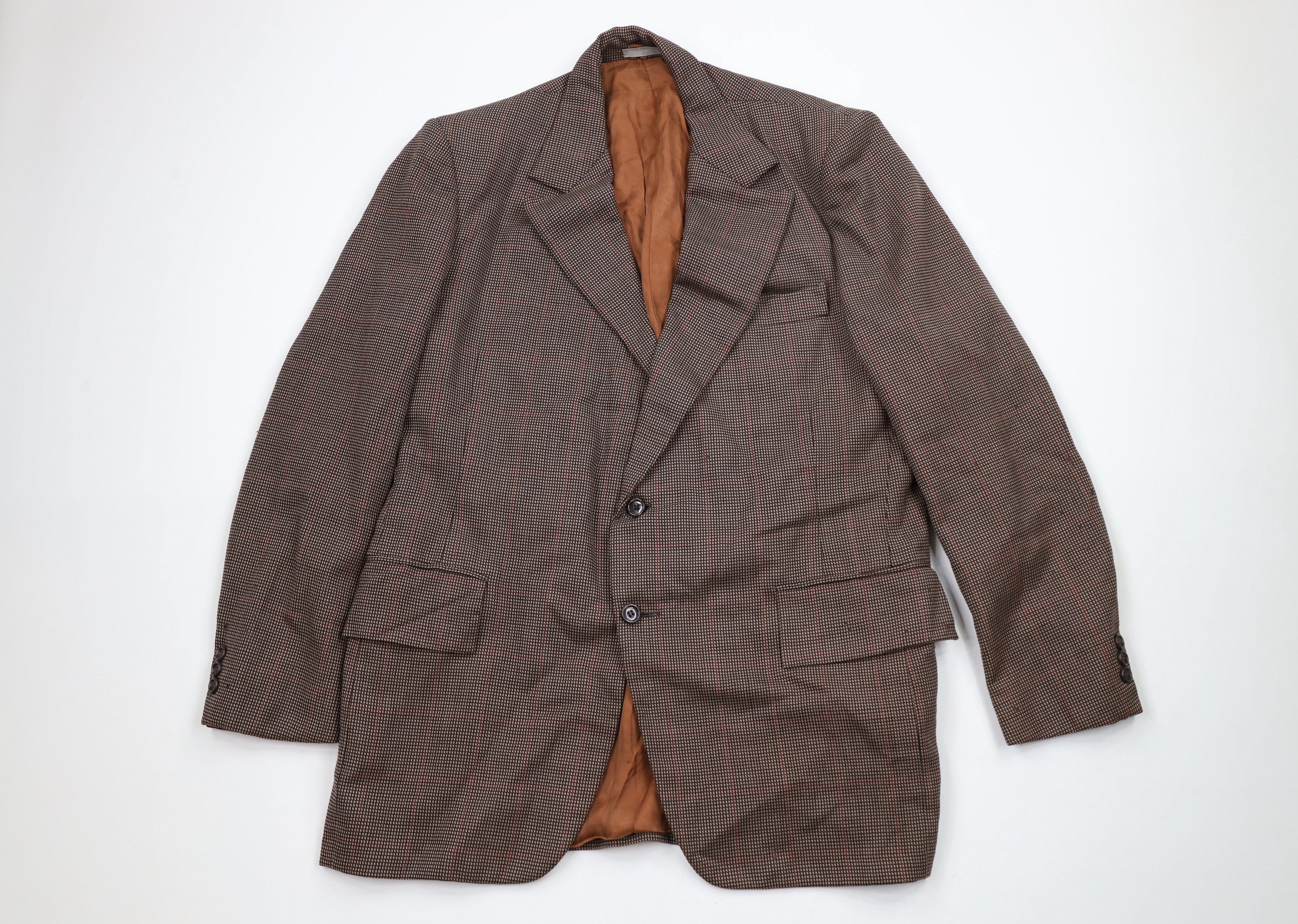 Other Vintage 70s Streetwear Thrashed 2 Piece Heavy Wool Suit Size 40L - 2 Thumbnail