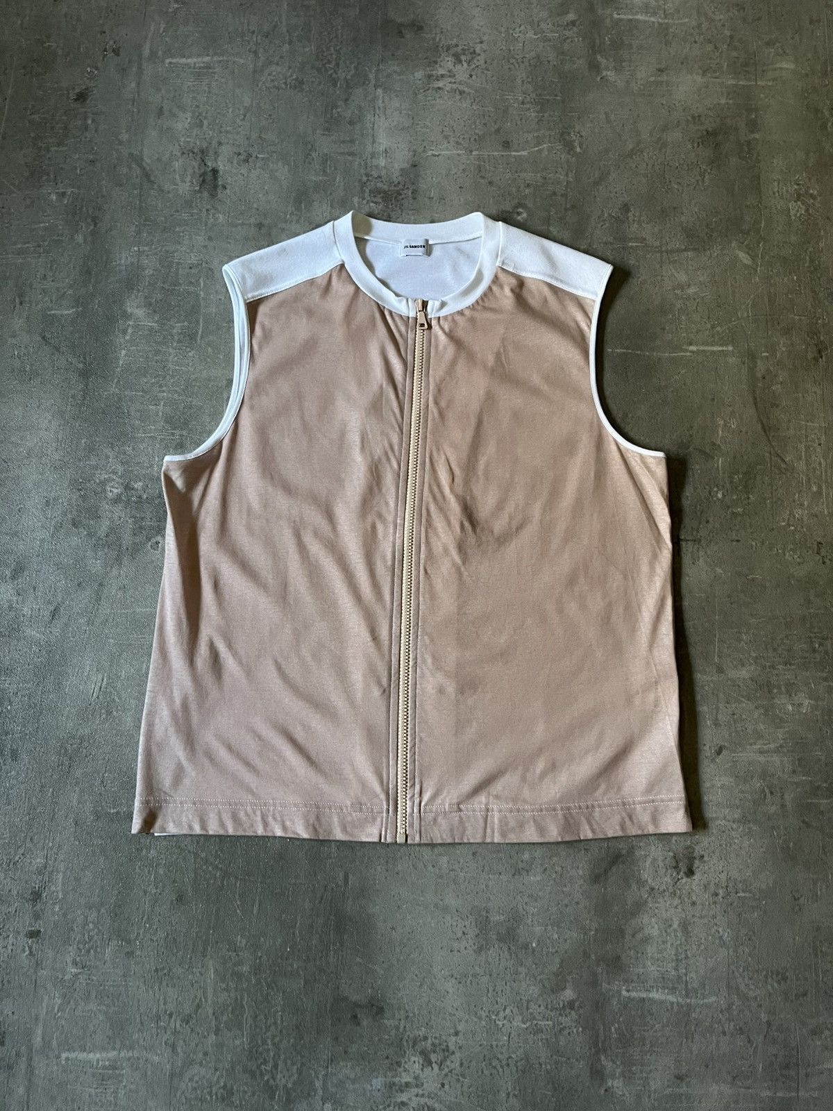 Jil Sander Jil Sander archival tank top zip vest white pink rare Size US S / EU 44-46 / 1 - 1 Thumbnail