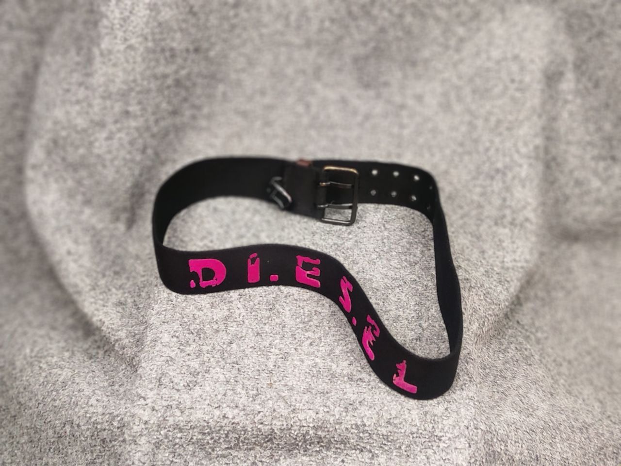 Diesel Vintage Diesel Chunky Canvas black belt with logo Y2k Style Size ONE SIZE - 5 Thumbnail