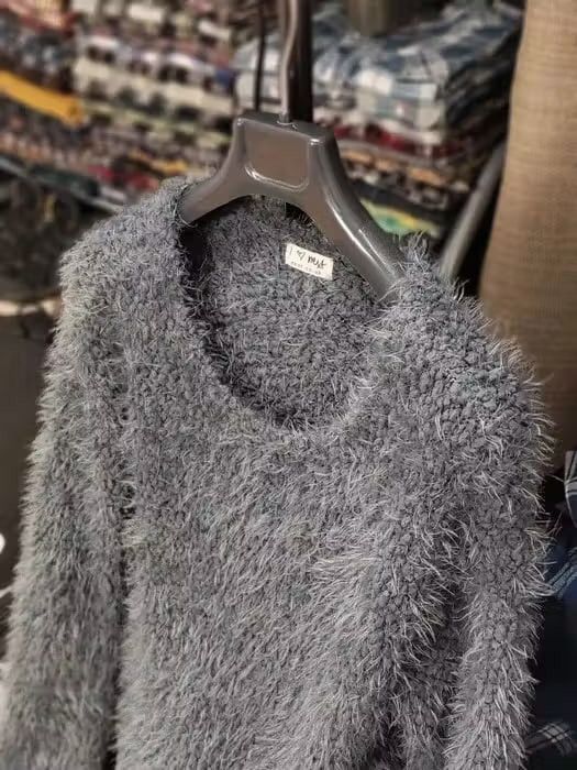 Japanese Brand Vintage Japan Gray Mohair Style Fuzzy Unisex Knit Sweater Size US S / EU 44-46 / 1 - 8 Thumbnail