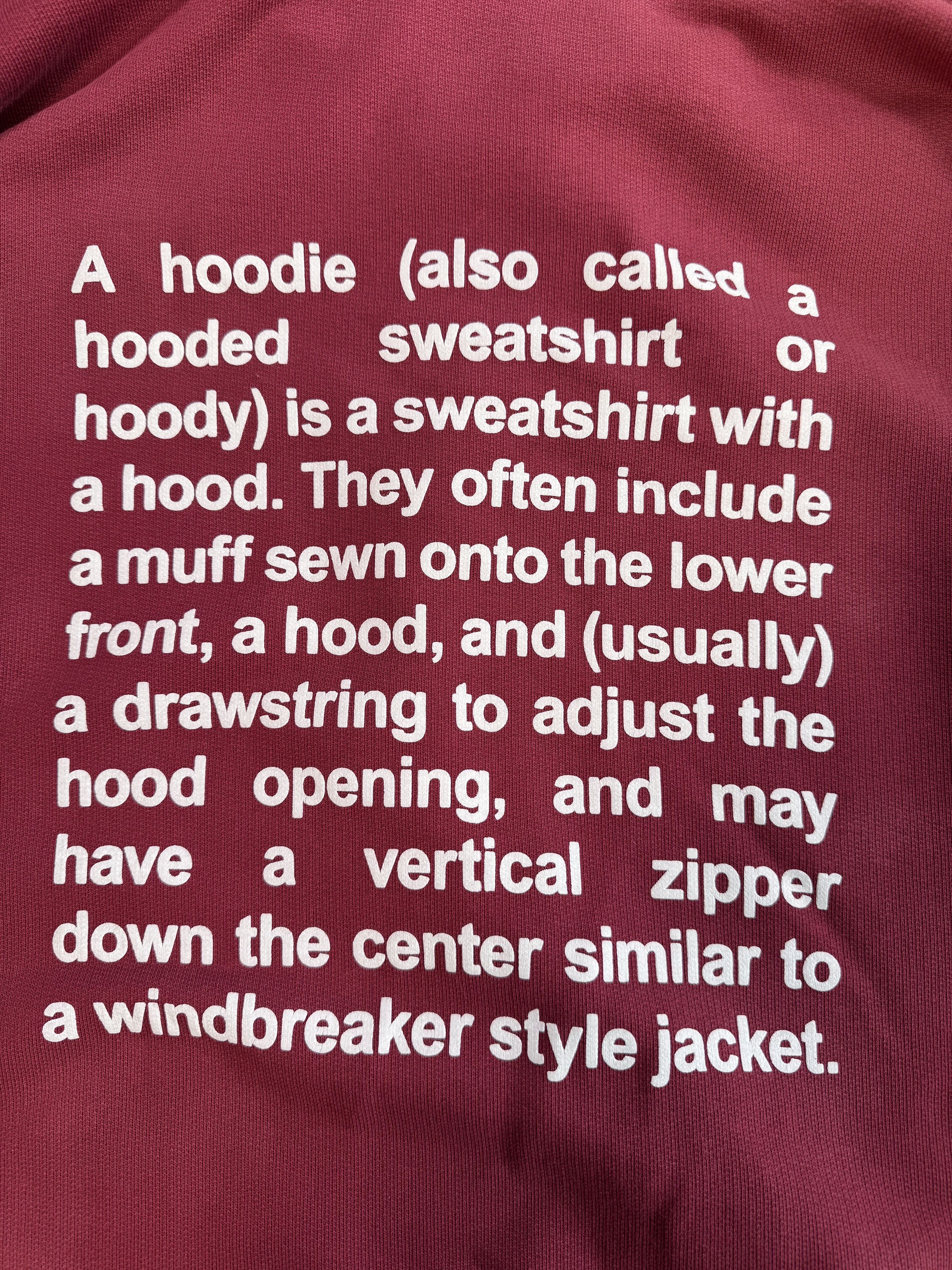 Vetements Vetements Definition Hoodie Bordeaux XL Size US XL / EU 56 / 4 - 9 Thumbnail