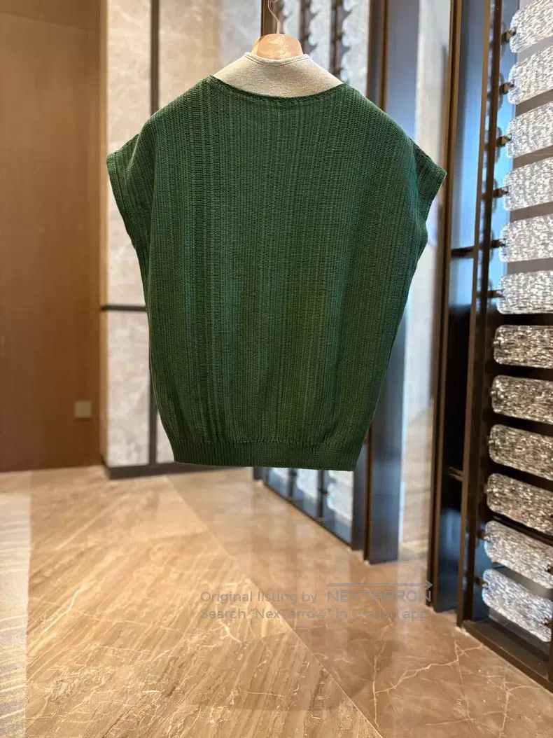 Hermes Hermes Green waistcoat sweater Size S / US 4 / IT 40 - 2 Thumbnail
