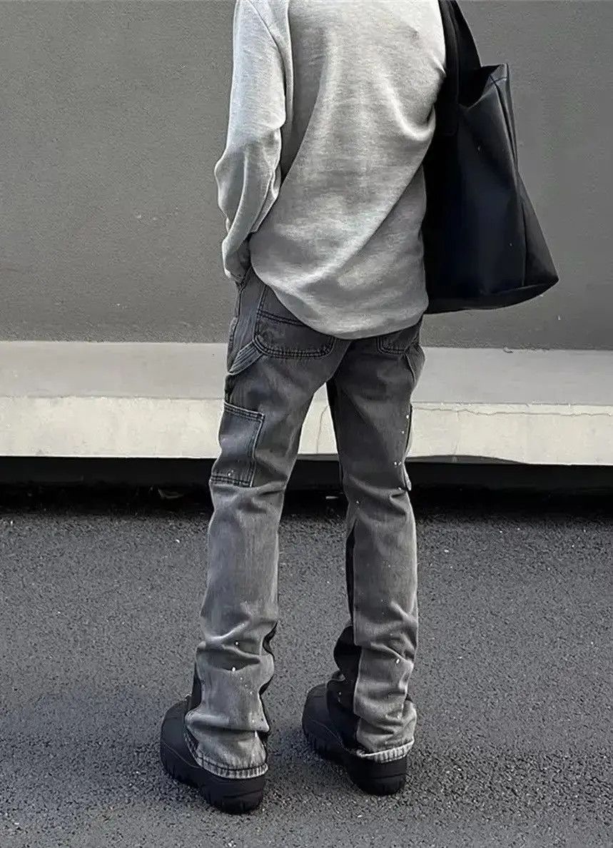 Japanese Brand Streetwear Skinny Flared Slim Jeans Pants Size US 32 / EU 48 - 4 Thumbnail
