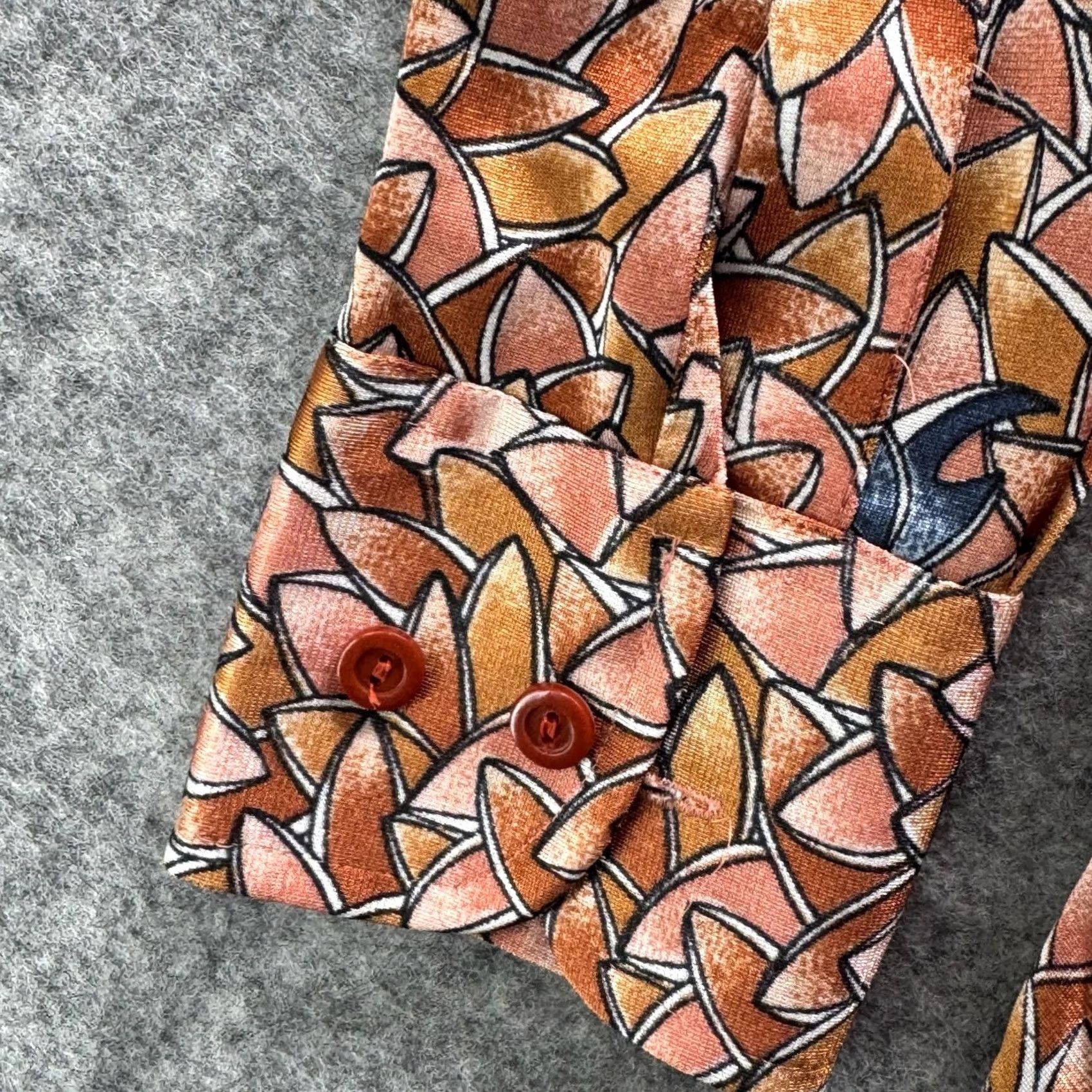 Vintage VINTAGE Hukapoo Shirt Mens M Orange Floral Nylon Disco Button Up 70s Taiwan Size US M / EU 48-50 / 2 - 4 Thumbnail