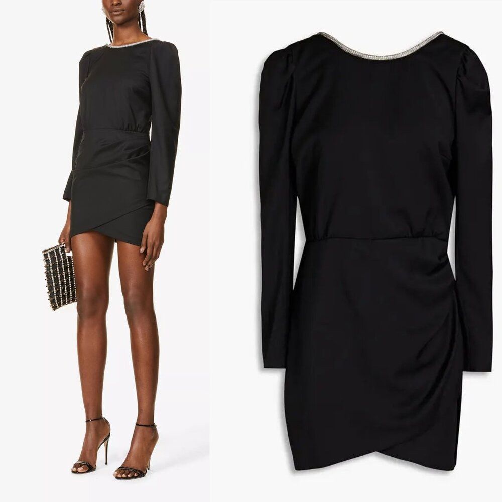 ba&sh NWT New $530 BA&SH Miroir Wool Mini Black Dress Size 3 US 8 Size M / US 6-8 / IT 42-44 - 2 Thumbnail