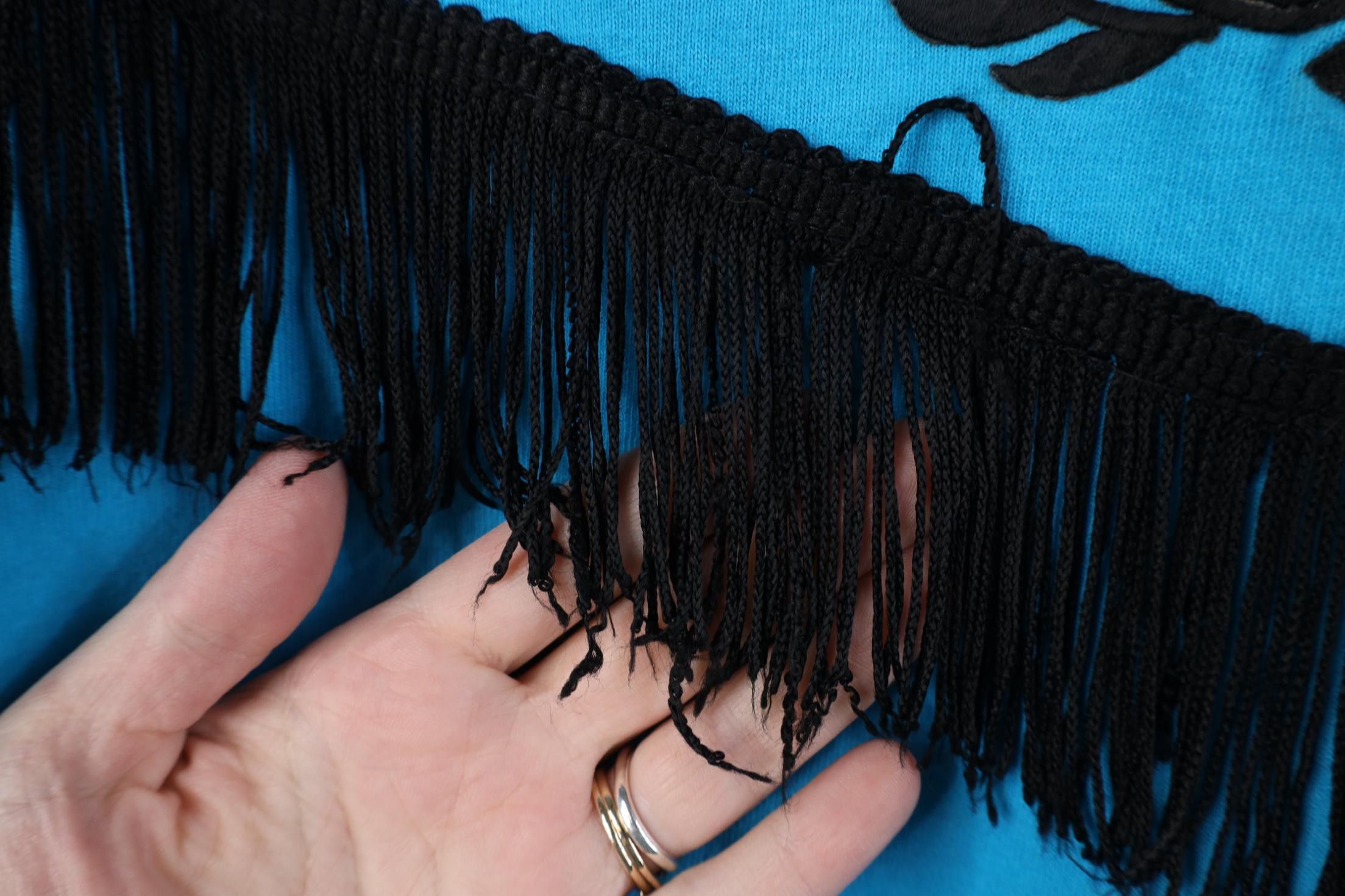 Vintage Vintage 90s Western Cowgirl Rodeo Fringed Tribal T-Shirt Size L / US 10 / IT 46 - 5 Thumbnail