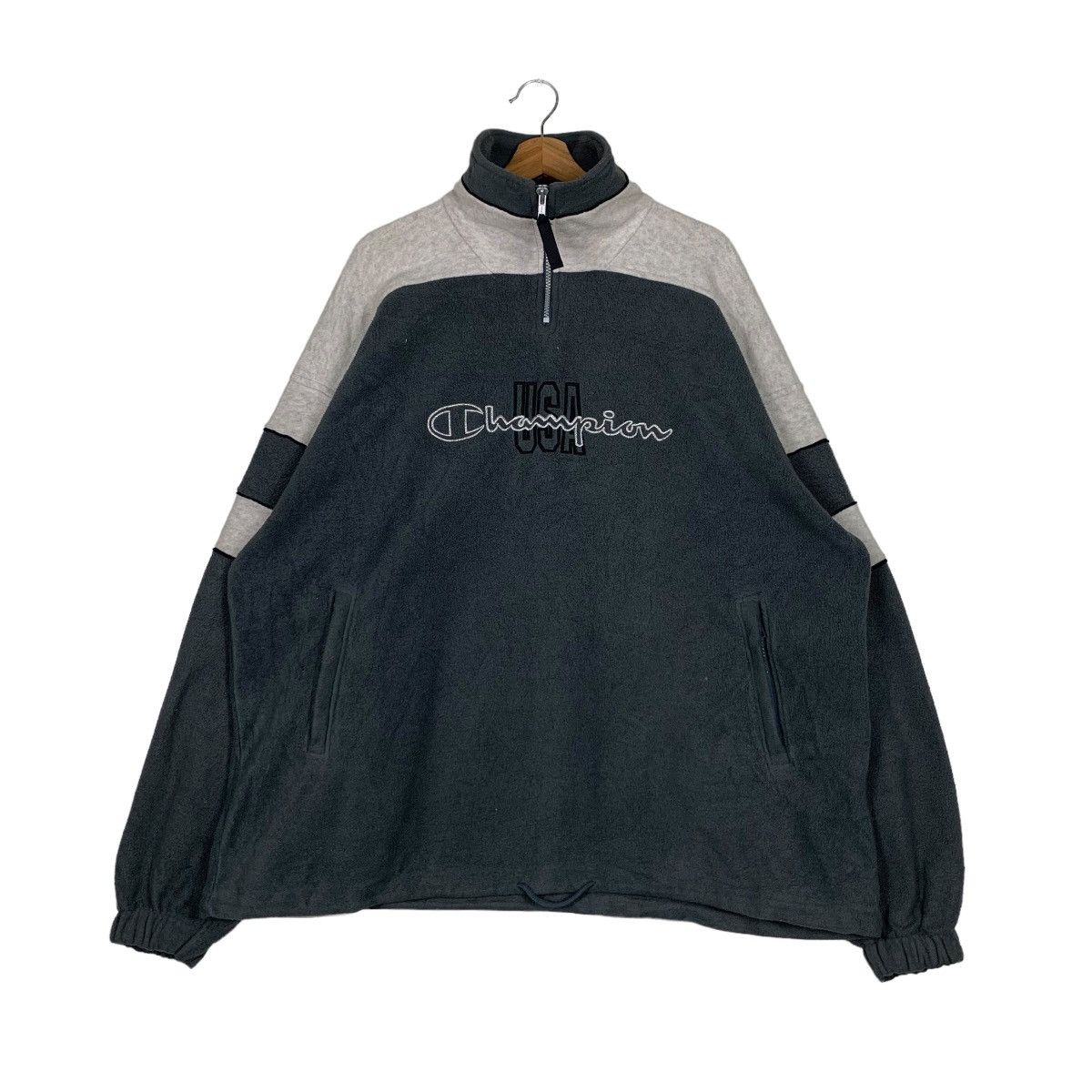 CHAMPION Embroidery Big Logo Half Zip Fleece #0296-C13