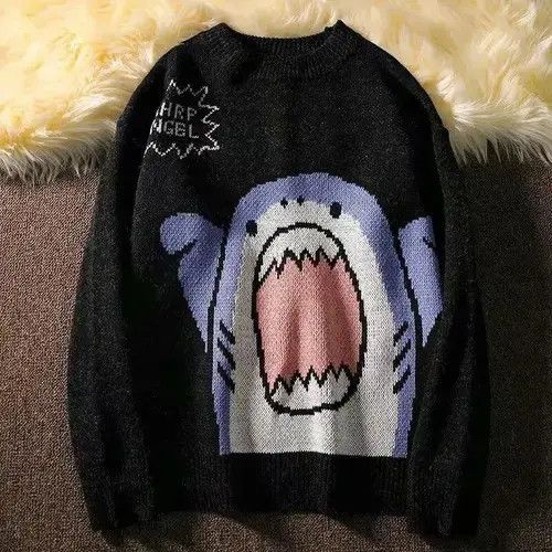 VIBE Round Neck Shark Sweater Size US M / EU 48-50 / 2 - 2 Thumbnail