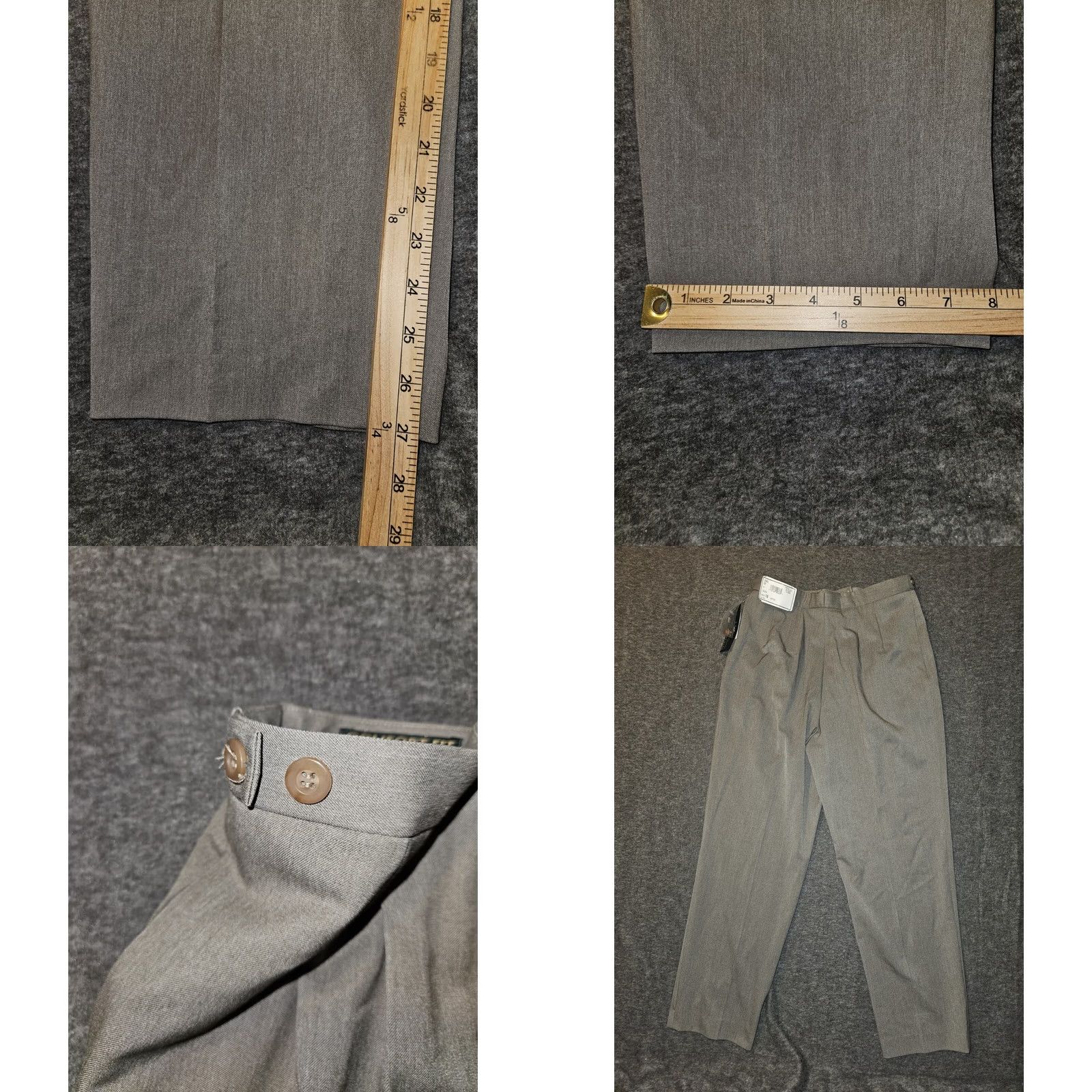 Vintage VINTAGE Hawksley & Wight Pleated Pants Women 12P Adjustable Waist Taupe USA Dress Pants Womens Size 34" / US 12 / IT 48 - 8 Thumbnail