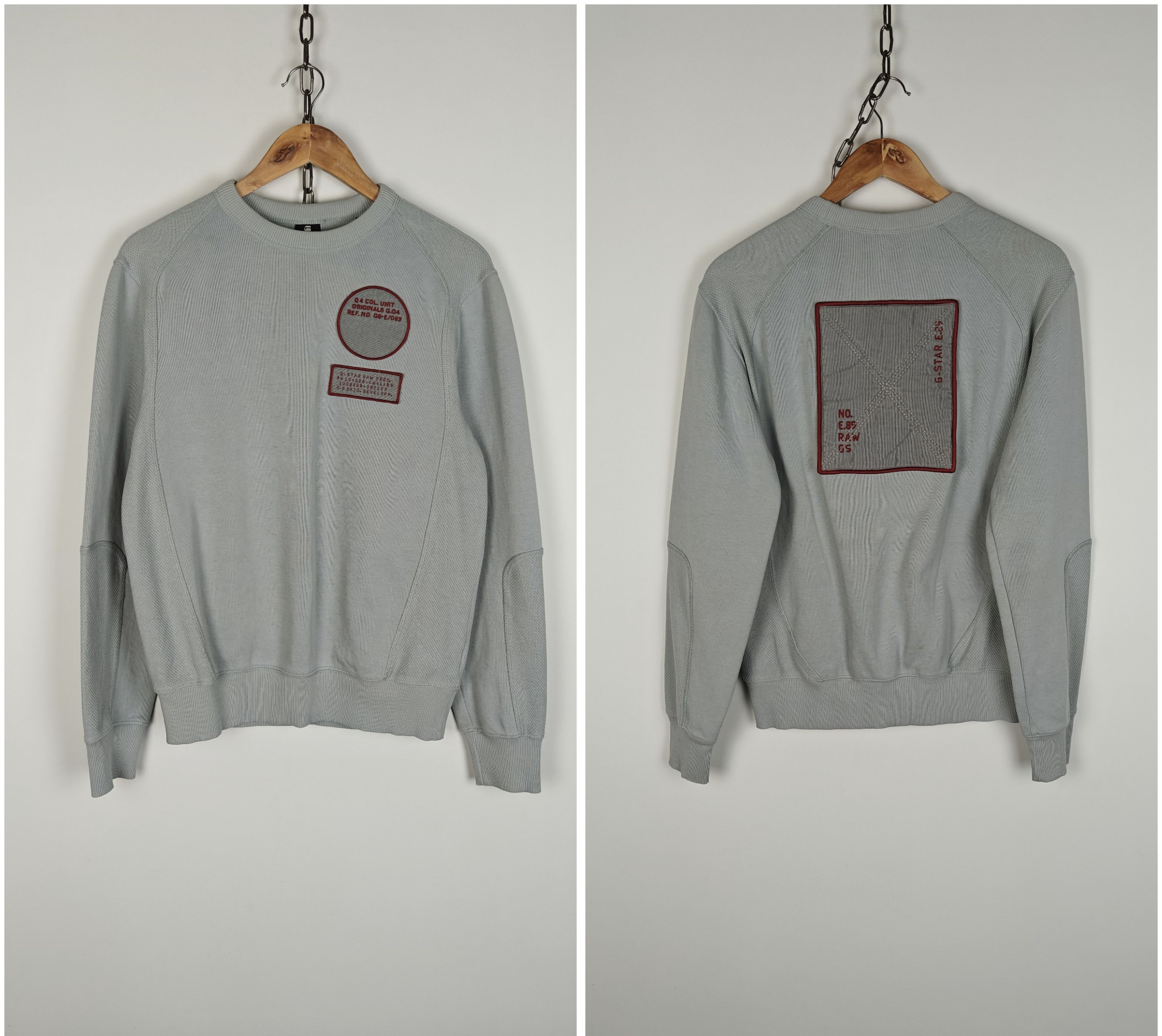 G-Star G-Star Raw Sweatshirt Crewneck Moto Pullover Gray S Size US S / EU 44-46 / 1 - 1 Thumbnail
