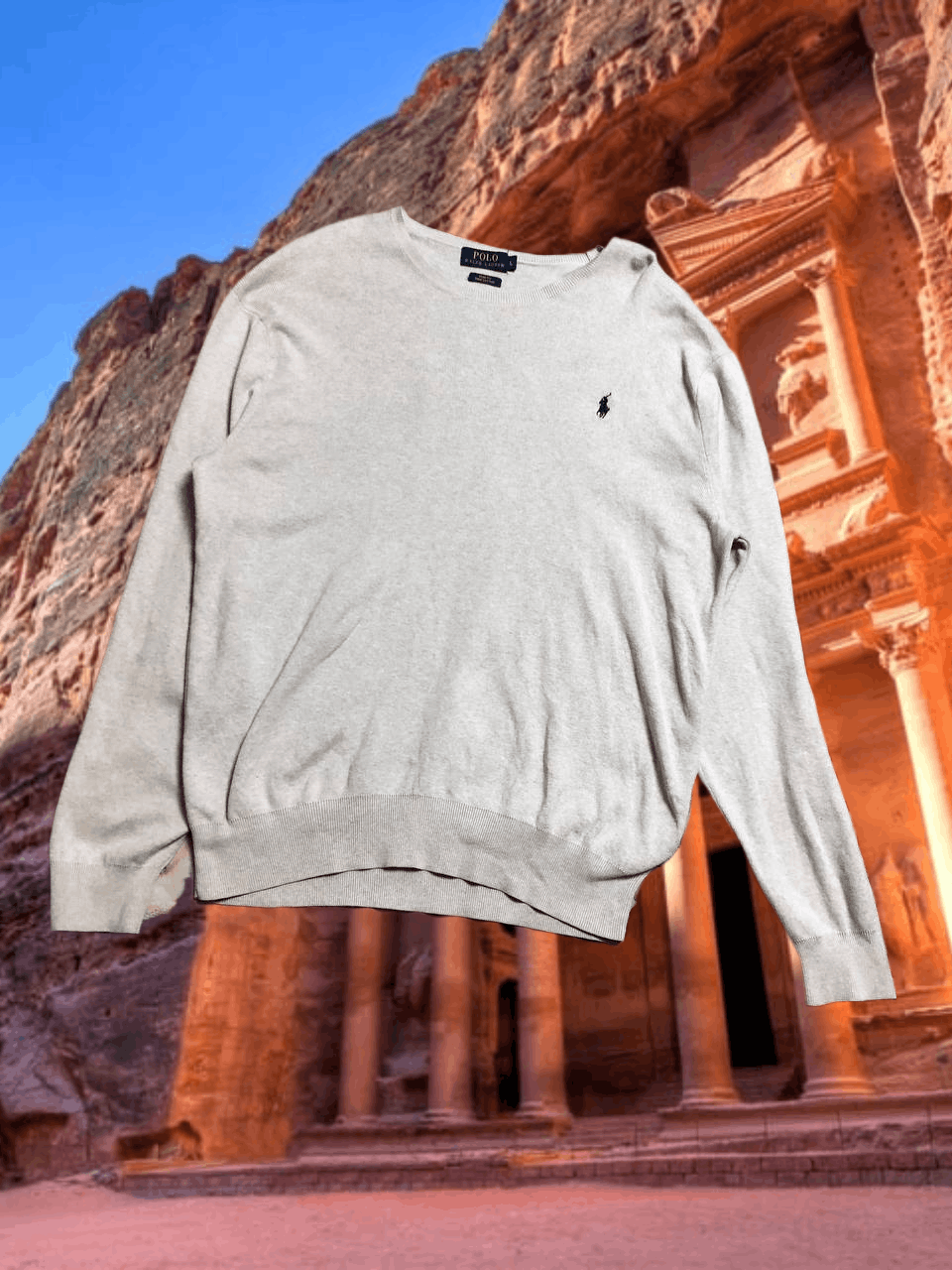 Polo Ralph Lauren Y2K Long Sleeve gray Polo Ralph Lauren Vintage Size US L / EU 52-54 / 3 - 1 Thumbnail
