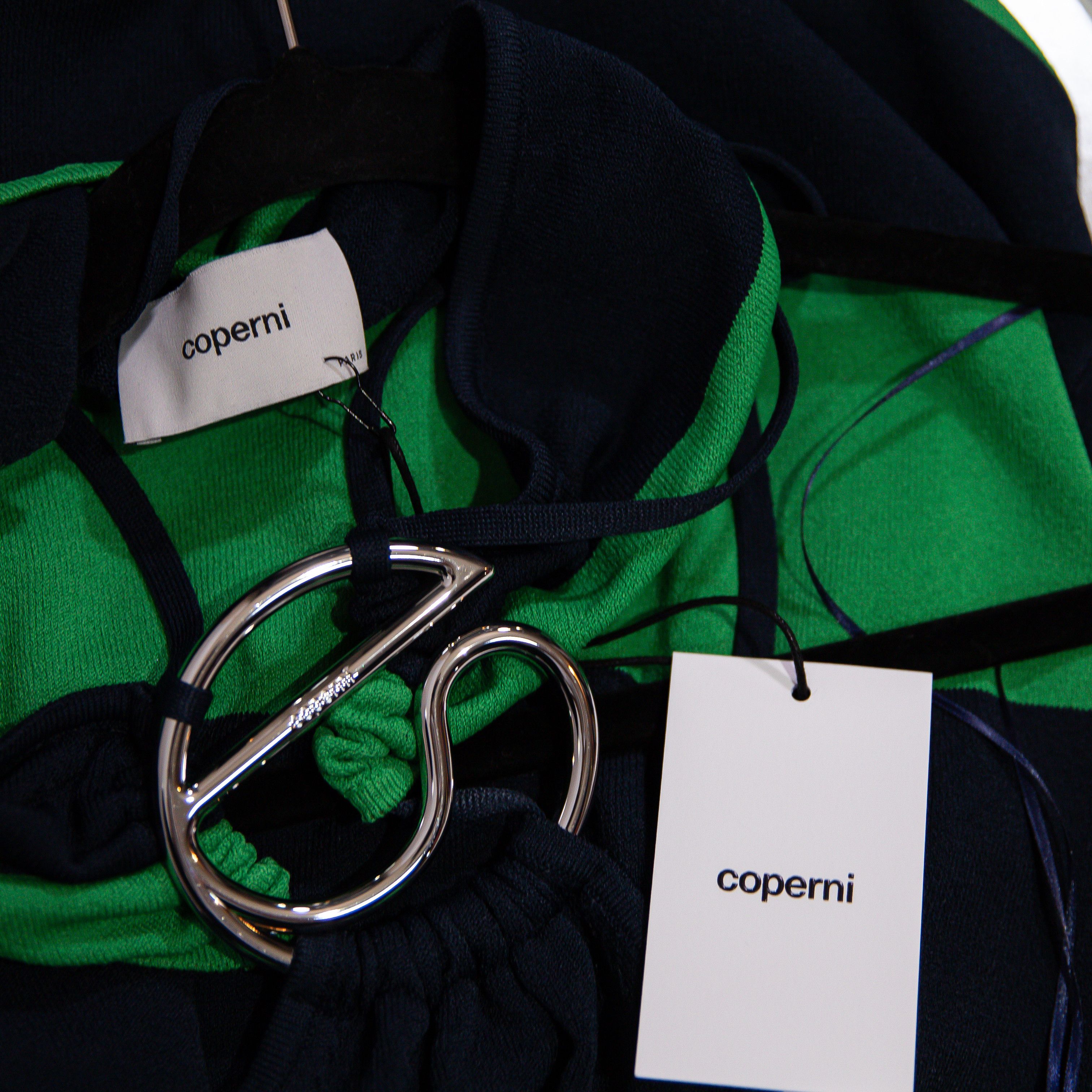 Coperni NEW Coperni Green Navy Blue Striped Size S / US 4 / IT 40 - 2 Thumbnail