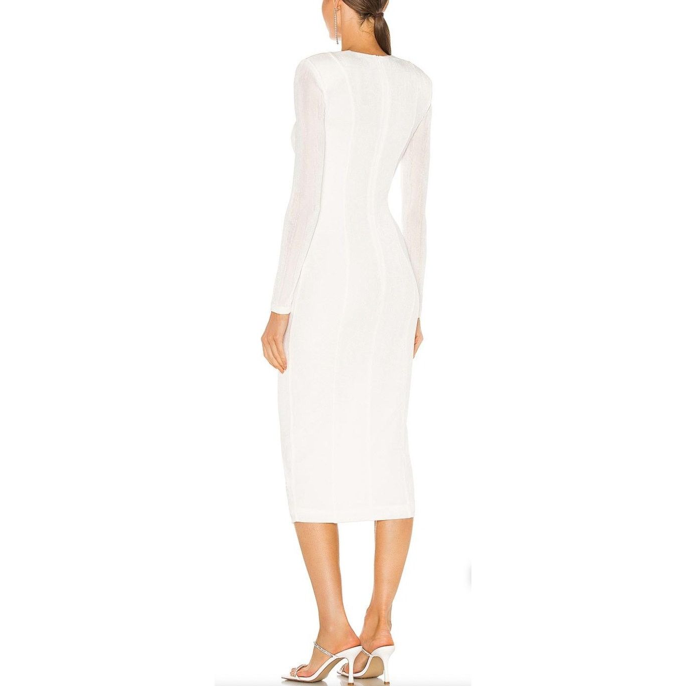 REVOLVE Misha Tara Midi Ivory White Dress 4 Size S / US 4 / IT 40 - 3 Thumbnail
