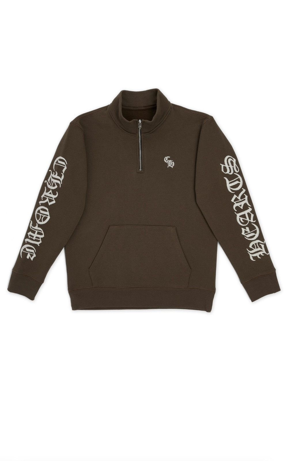 Image of Chrome Hearts Slo Mo Embroidered Quarter Zip, XL in Brown, Men's