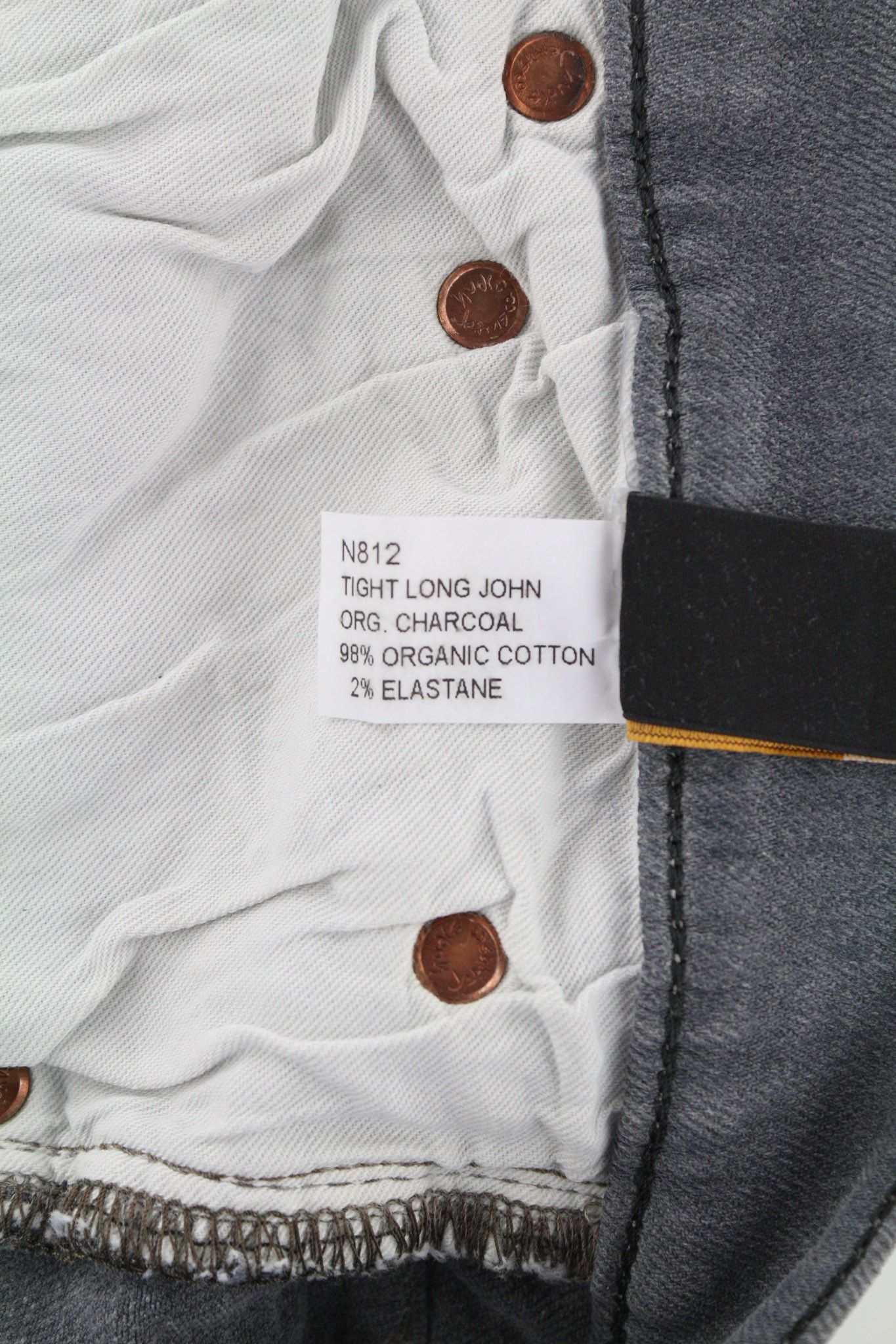 Nudie Jeans TIGHT LONG JOHN W30/L34 Organic Charcoal Jeans 80704 Size US 30 / EU 46 - 7 Thumbnail