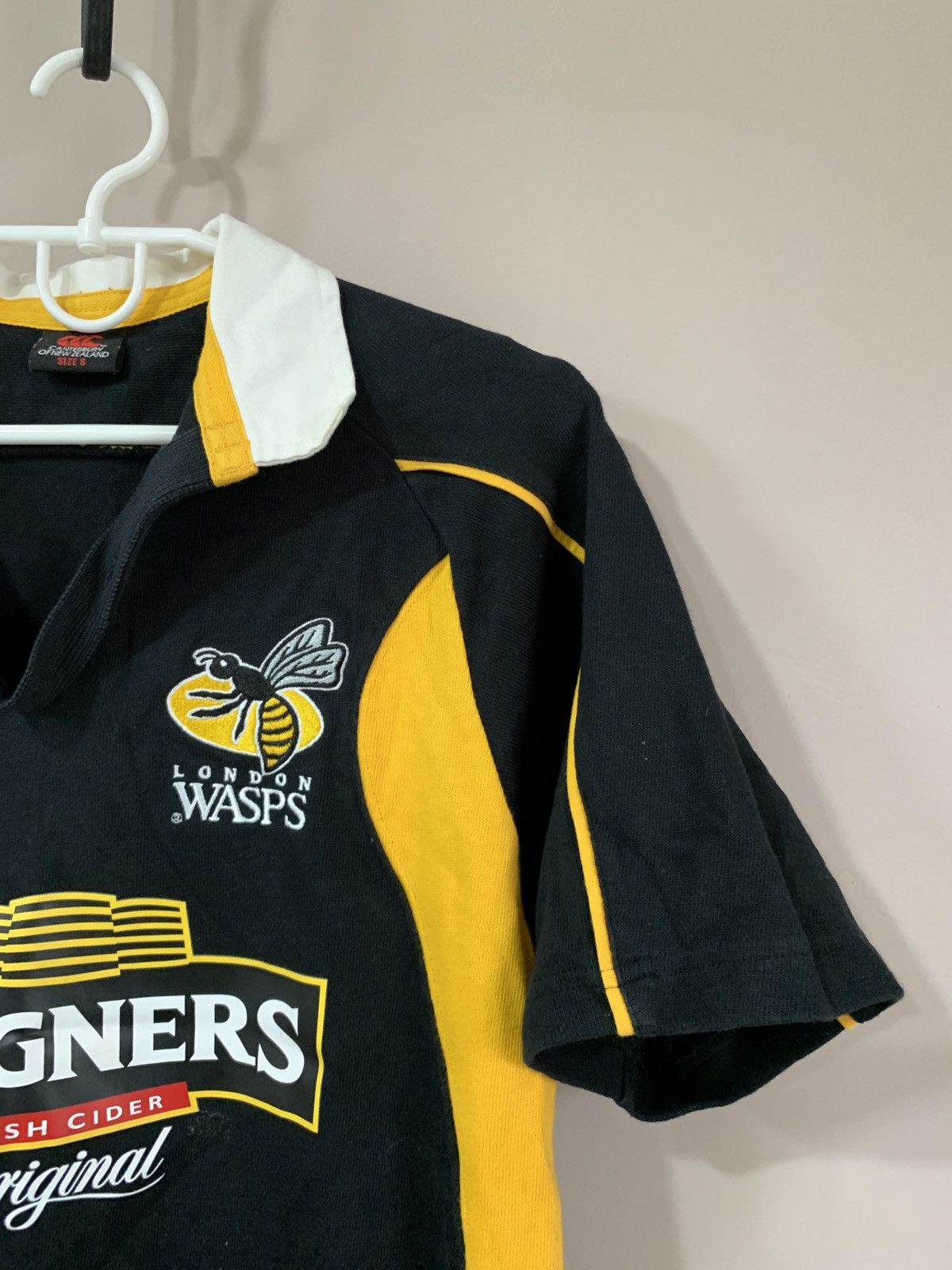 Canterbury of New Zealand × Vintage Wasps London 2007/08 Home Rugby Union Shirt Canterbury Retro Size US S / EU 44-46 / 1 - 4 Thumbnail