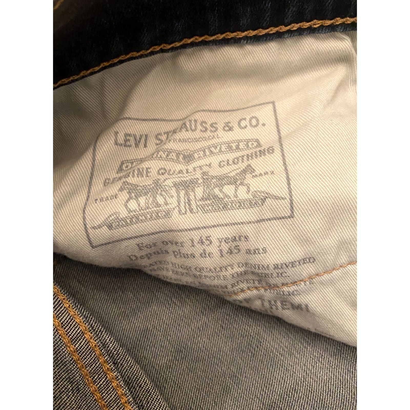 Levi's Levi's Premium 502 Regular Tapered BIG E Dark Blue Denim Jeans Men 38x30 Leather Size US 34 / EU 50 - 6 Thumbnail
