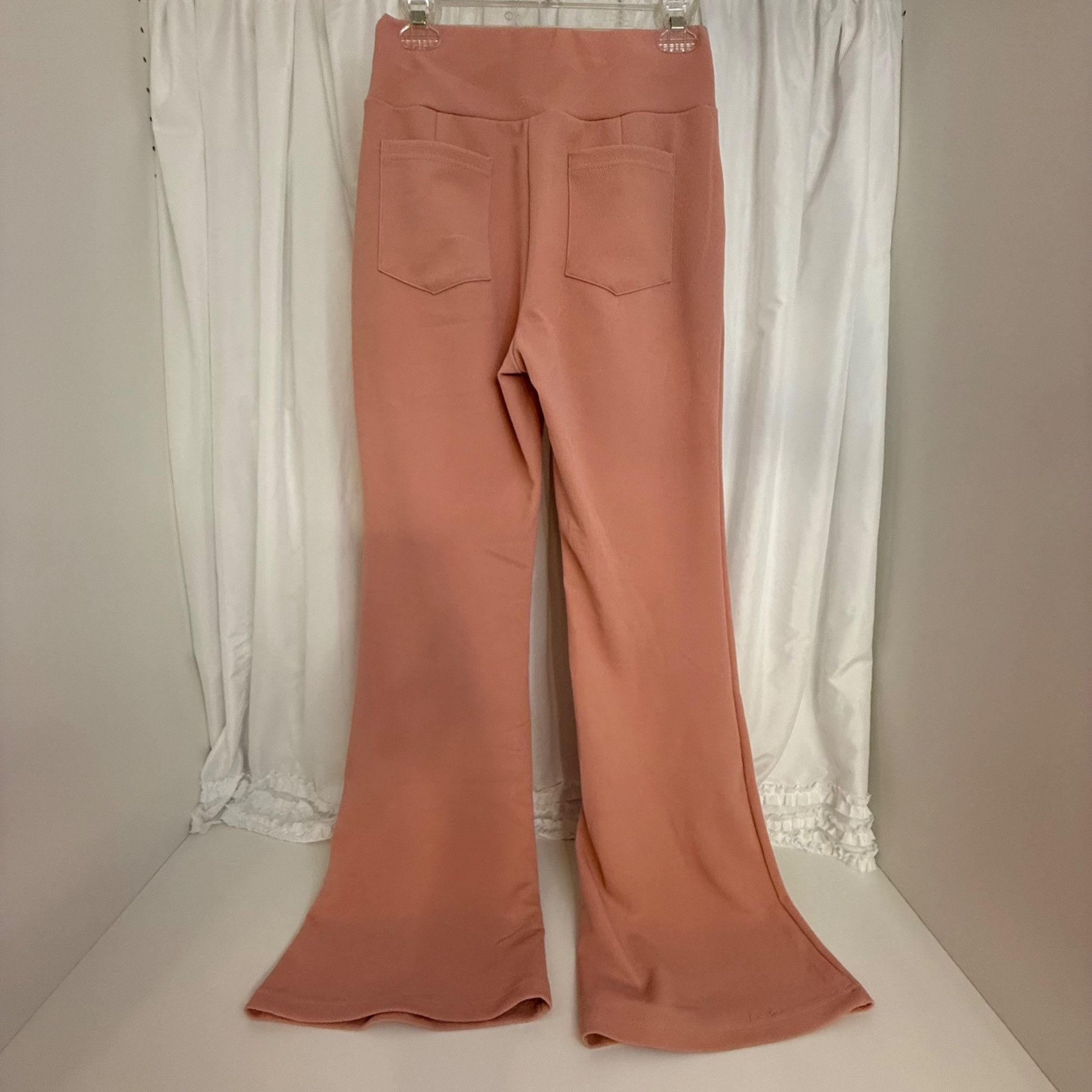Shein Shein Womens Tall M Flared High-Waist Pants W/Pockets Pink Size 28" / US 6 / IT 42 - 3 Thumbnail
