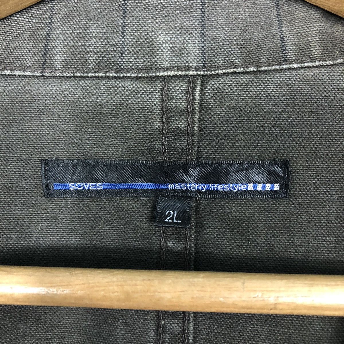 Japanese Brand Scyes Pinstripe Lightweight Mac Jacket Issey Miyake Hickory Size US L / EU 52-54 / 3 - 18 Thumbnail