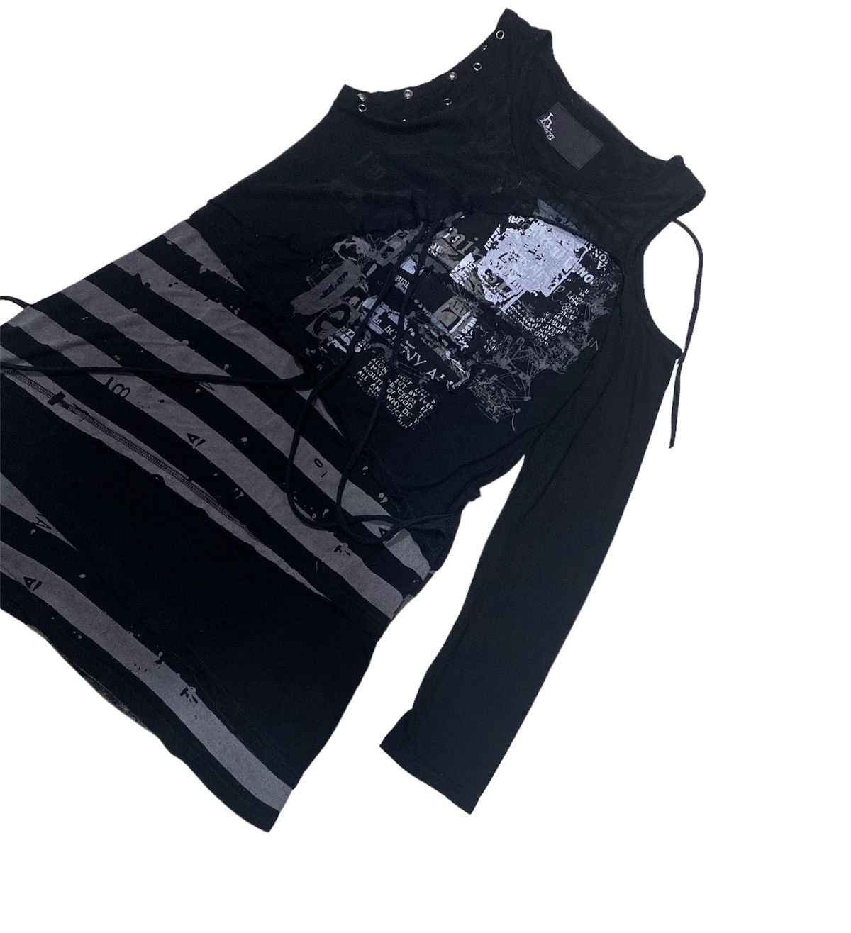 Beauty Beast H. Anarchy Punk Sleeveless Single Sleeve Bondage T-Shirt Size S / US 4 / IT 40 - 2 Thumbnail
