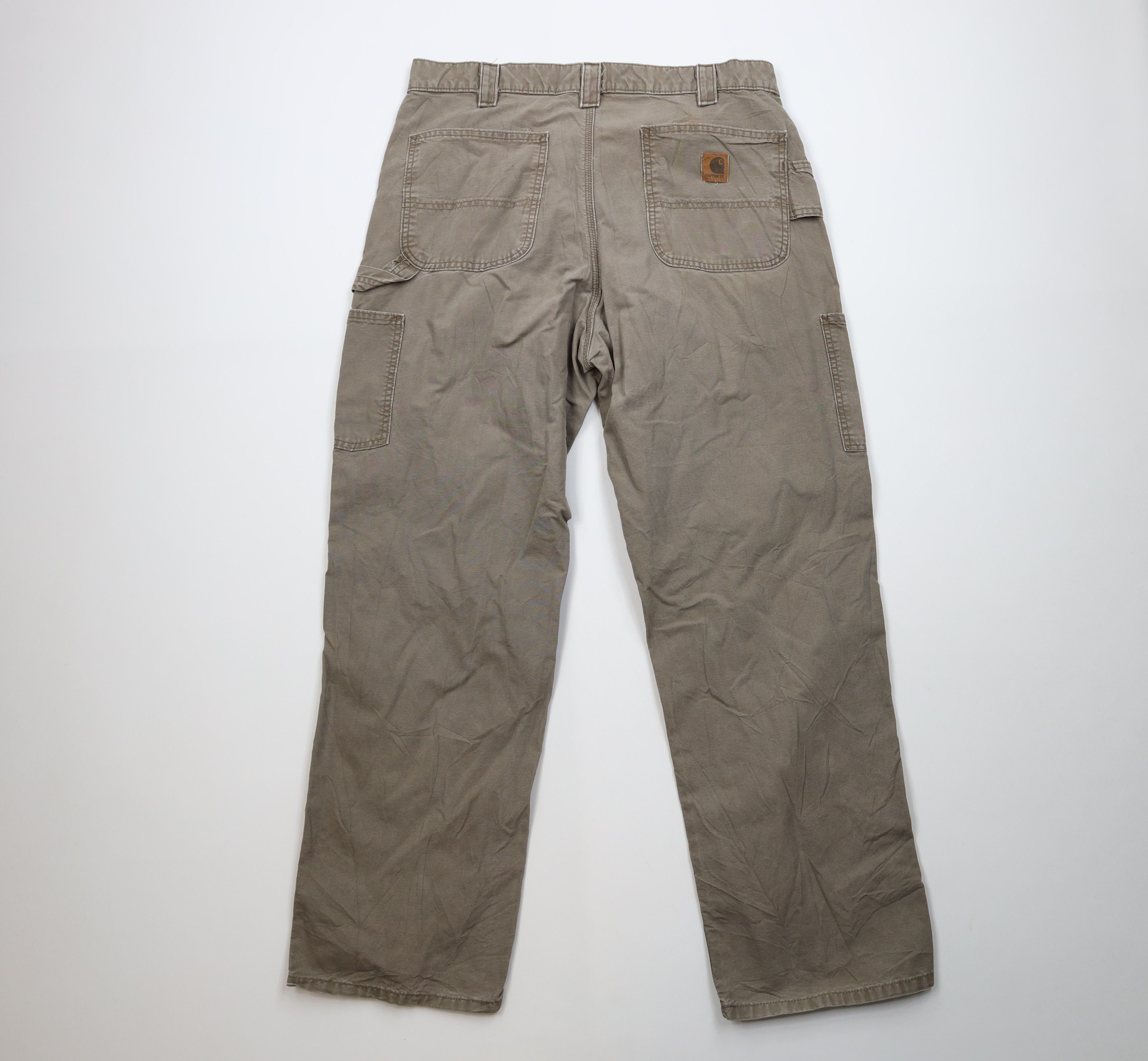 Carhartt Vintage Carhartt Wide Leg Dungaree Pants Light Brown Cotton Size US 36 / EU 52 - 8 Thumbnail