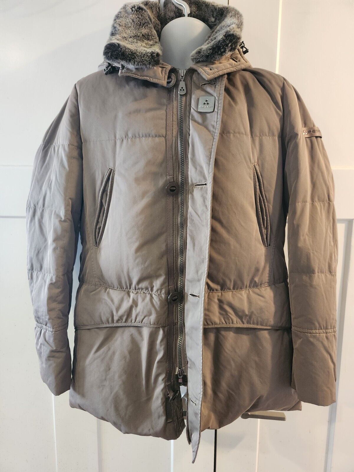 image of Vintage Peuterey Fur Parka in Mocha, Men's (Size Medium)