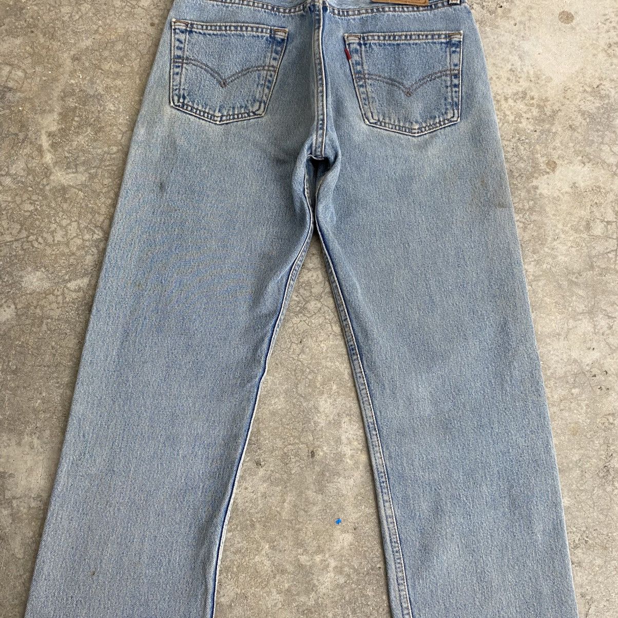 Levi's Vintage 90’s Levis 501 Faded Stonewashed Blue Denim Jeans Size US 30 / EU 46 - 10 Thumbnail