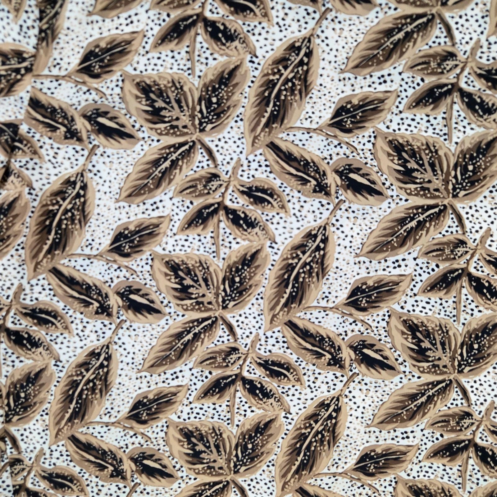 Vintage 1980s Vintage Leaf Print Blouse Poplin Blouse Size 16 Size XXL / US 16-18 / IT 52-54 - 9 Thumbnail