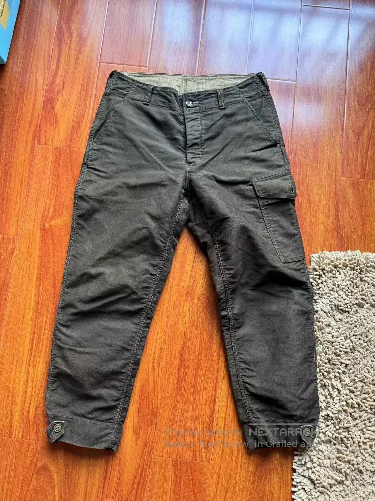 green herringbone army pants size w36.