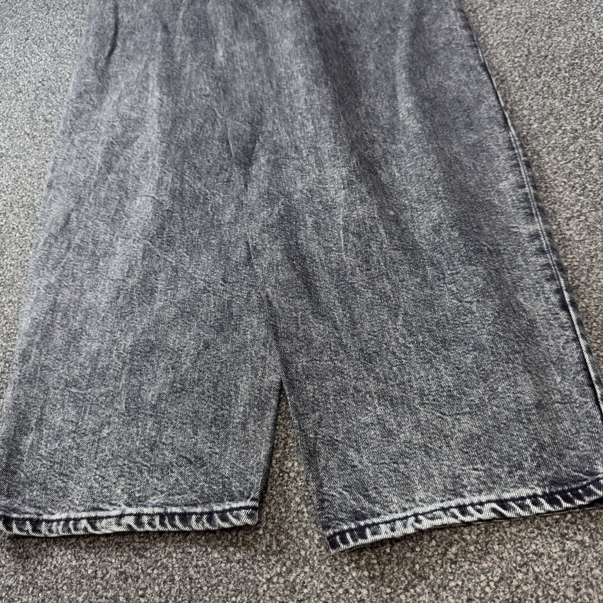Yohji Yamamoto Archives Japanese Acid Wash GU Barrel Baggy Faded Black Jean Size 26" / US 2 / IT 38 - 8 Thumbnail