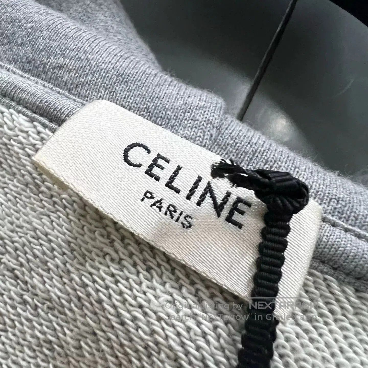 Celine Celine Gray Logo Hoodie with Studs. Size US M / EU 48-50 / 2 - 2 Thumbnail